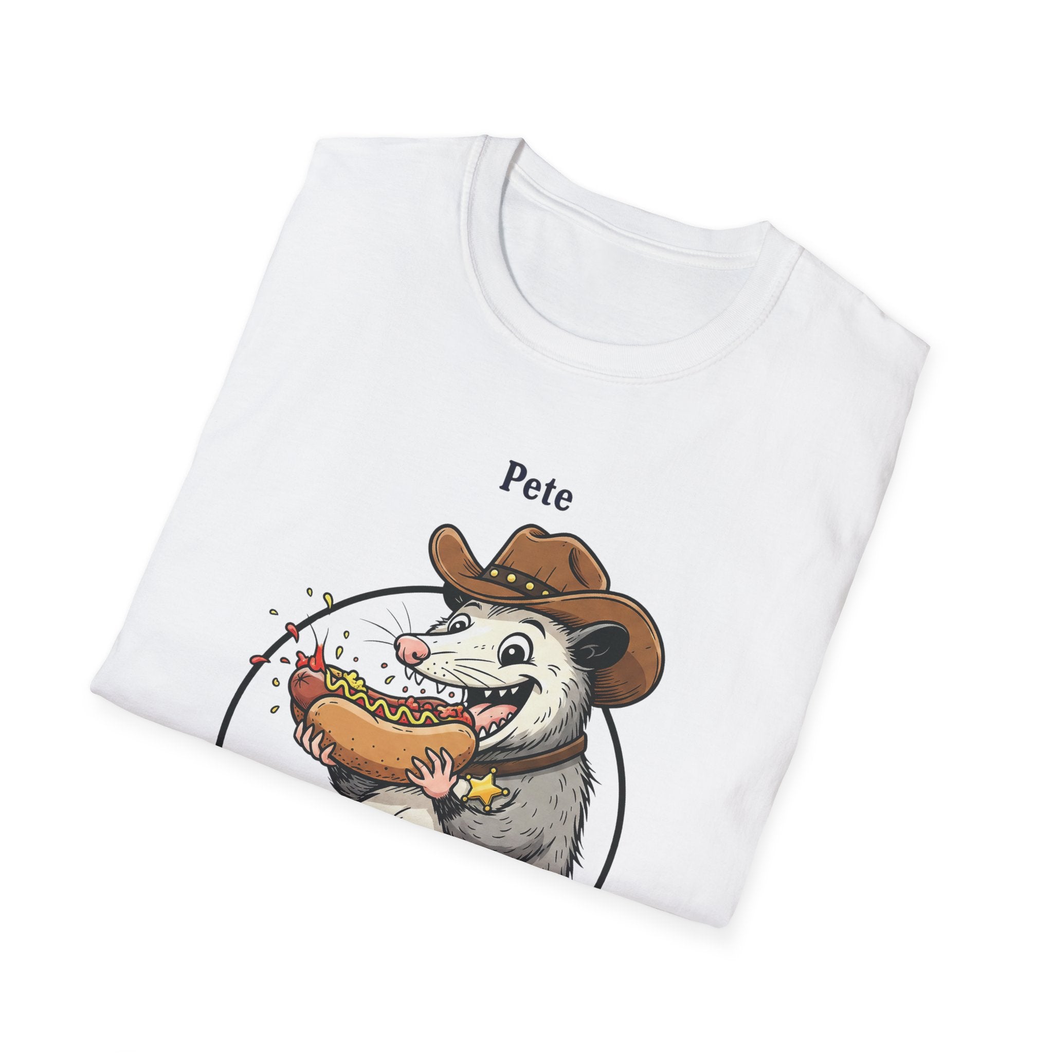T-Shirt — 'Pete Ranch Security' Cowboy Opossum Graphic Tee