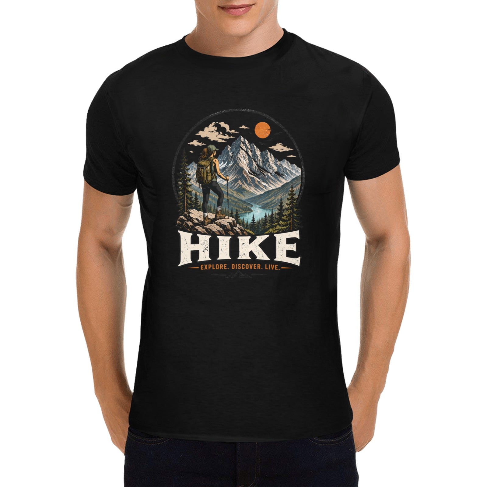 Men - Heavy Cotton T-Shirt - Front Print （Made in USA，Ships to USA Only）