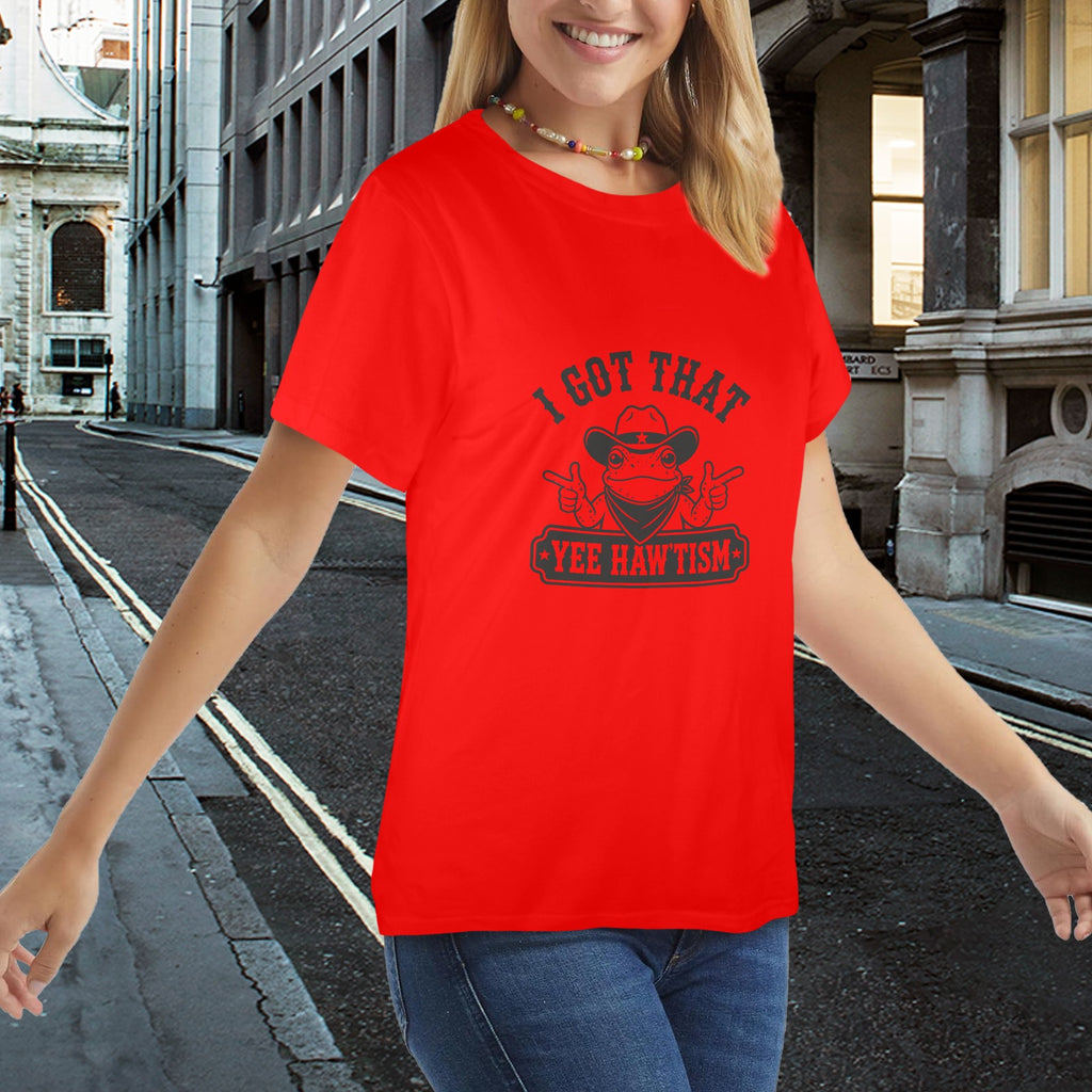 Ranch Ready Yee Haw'tism Tee ladies