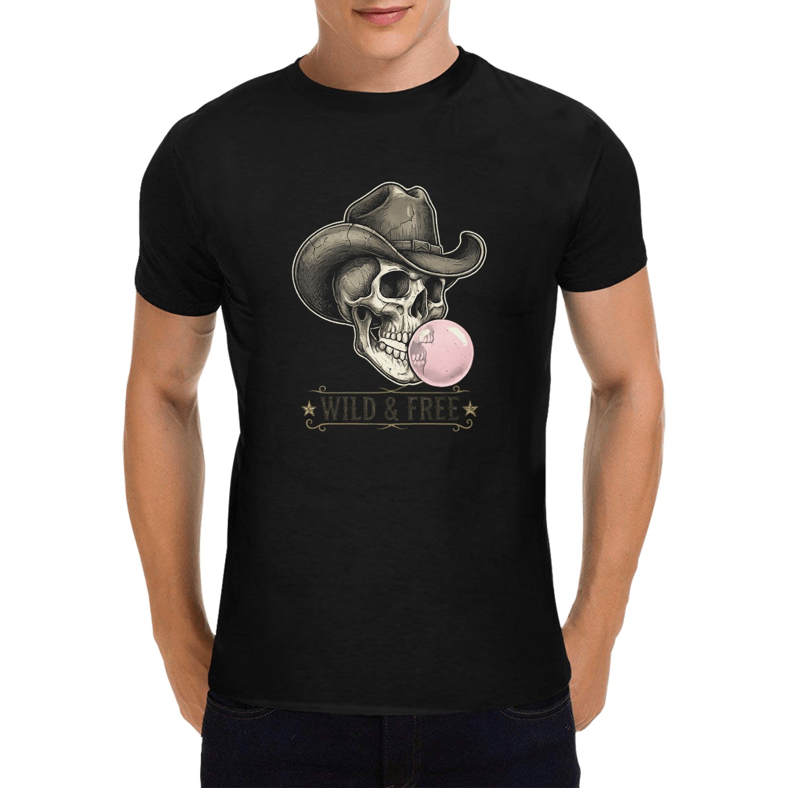 Wild & Free Skull Cowboy Tee