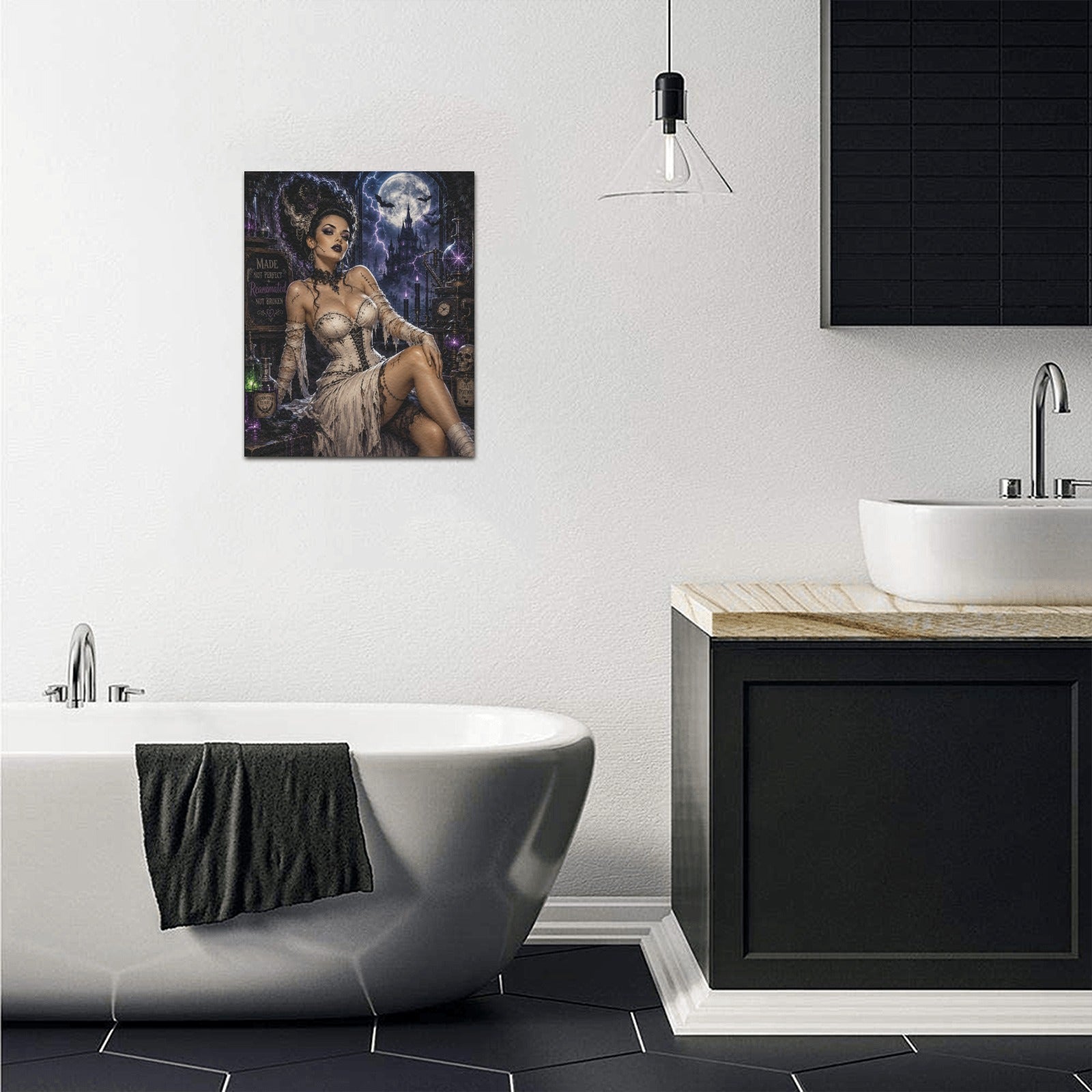 The Reanimated Bride Framed Canvas Print  Made in USA