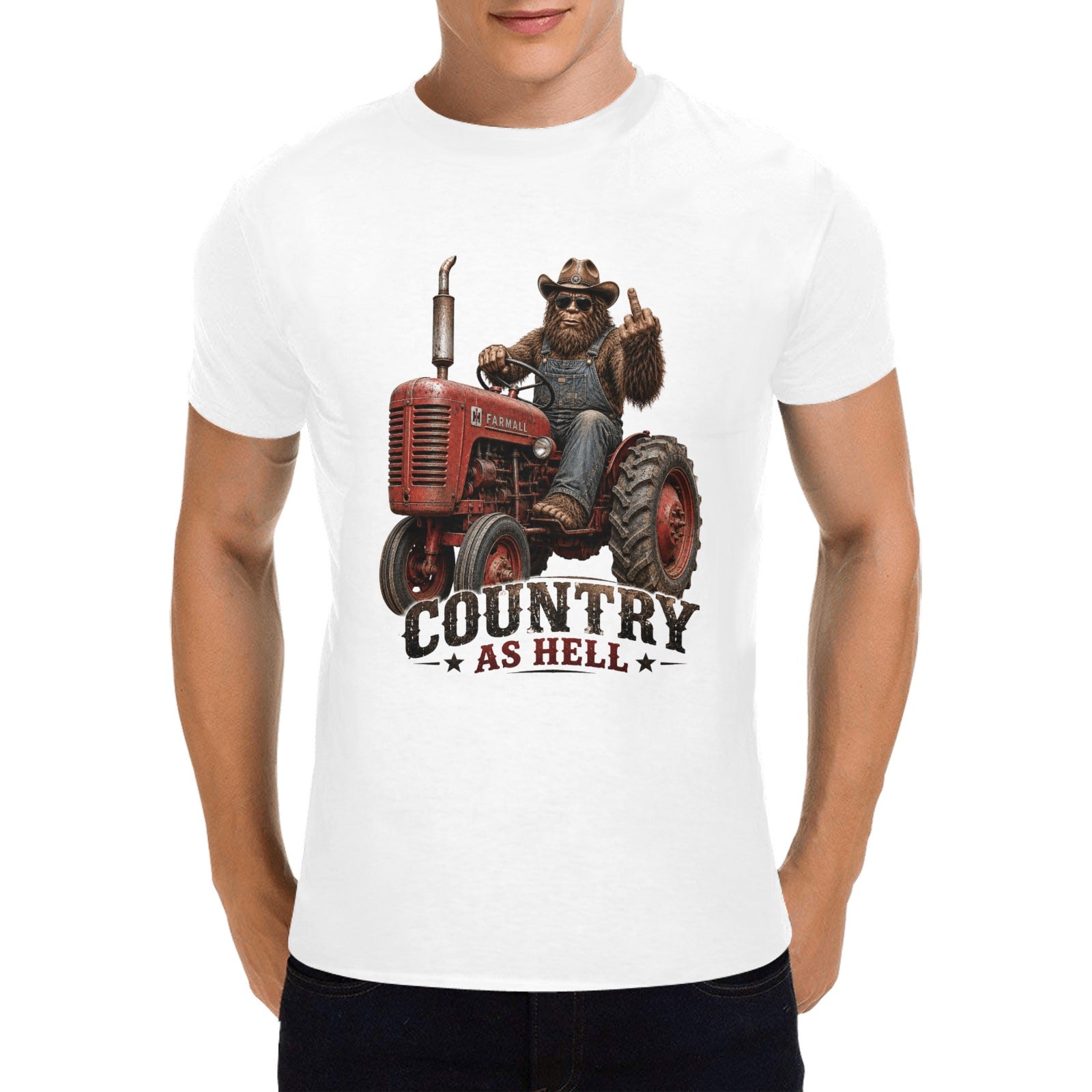 Country As Hell Bigfoot Tractor Tee
