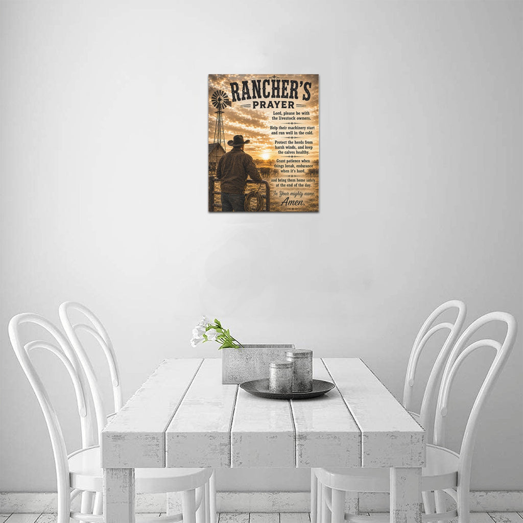 Ranchers Prayer Canvas Print 8" x10"(USA)