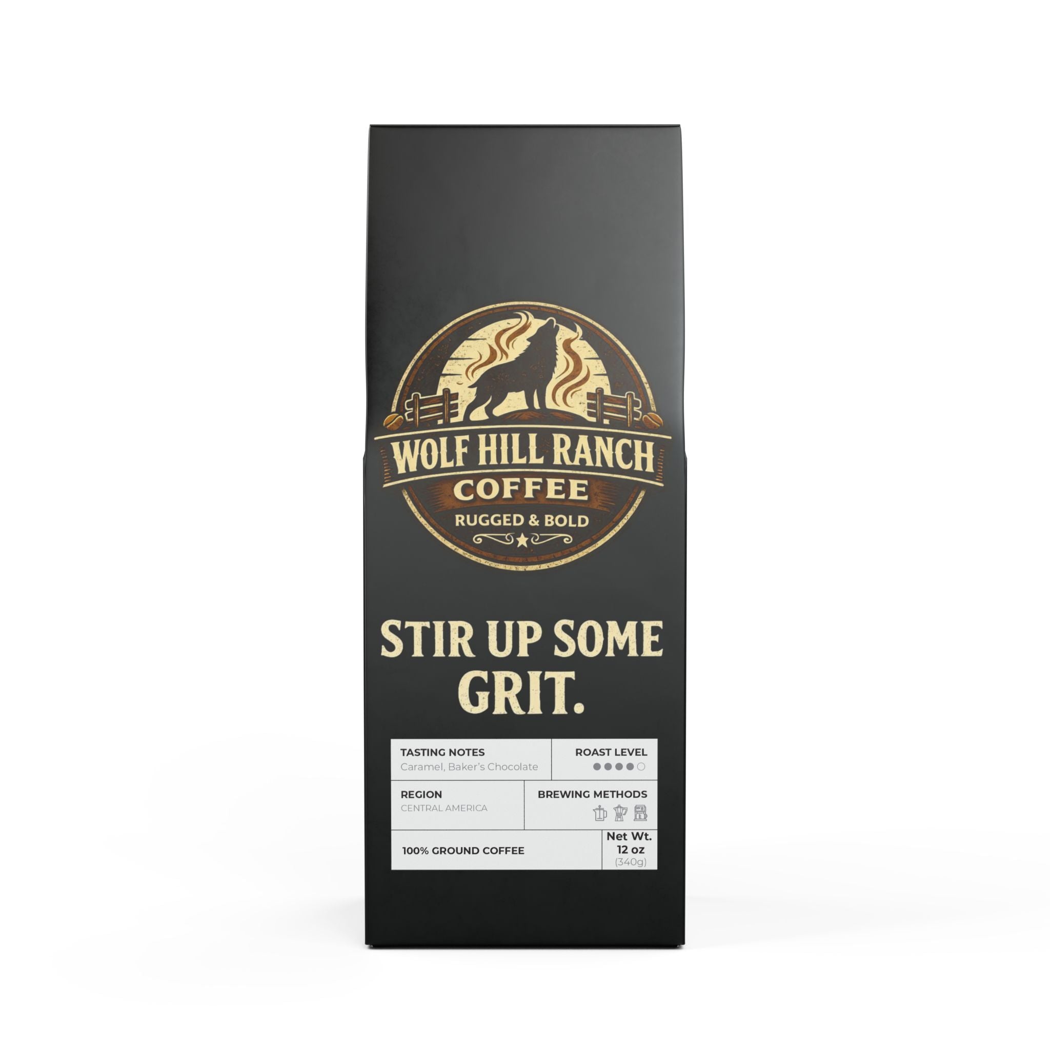 Wolf Hill Ranch Coffee-Wolf Blend (Medium-Dark Roast)