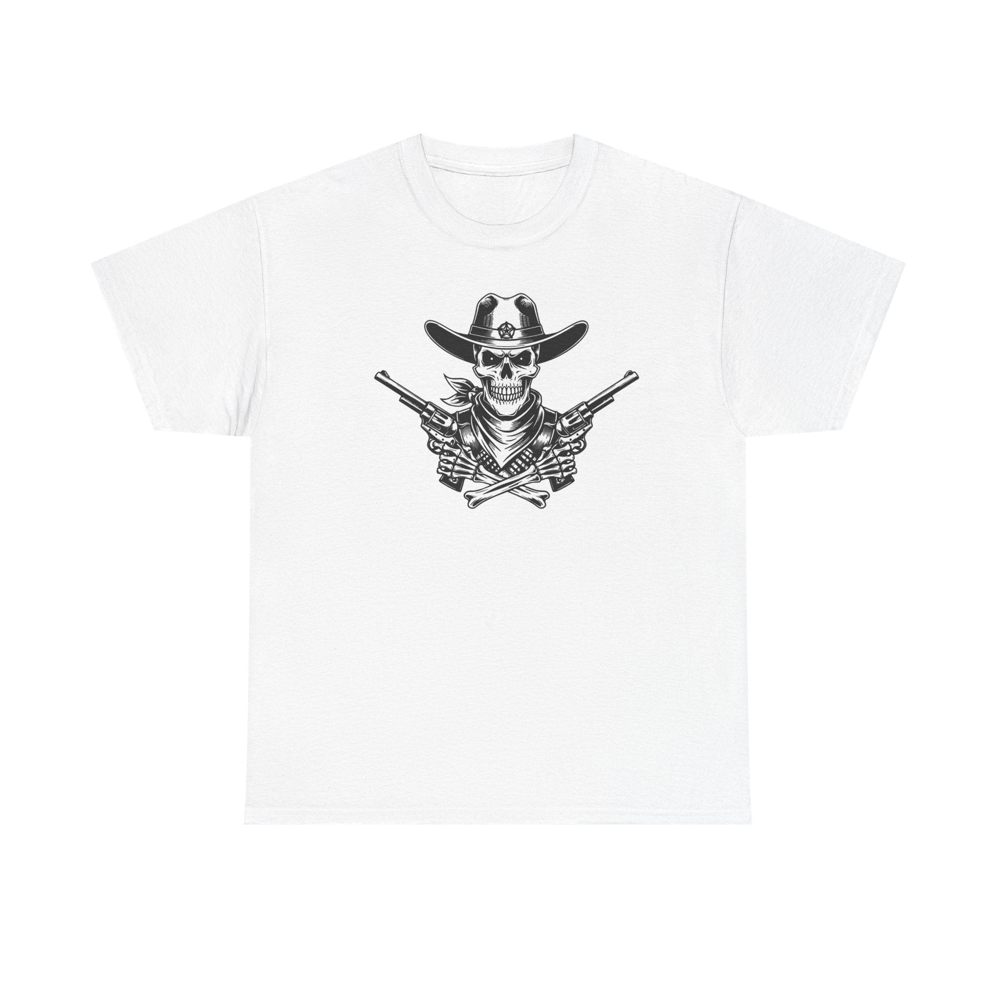 Skull Cowboy T-Shirt — Western Gunslinger Graphic Tee