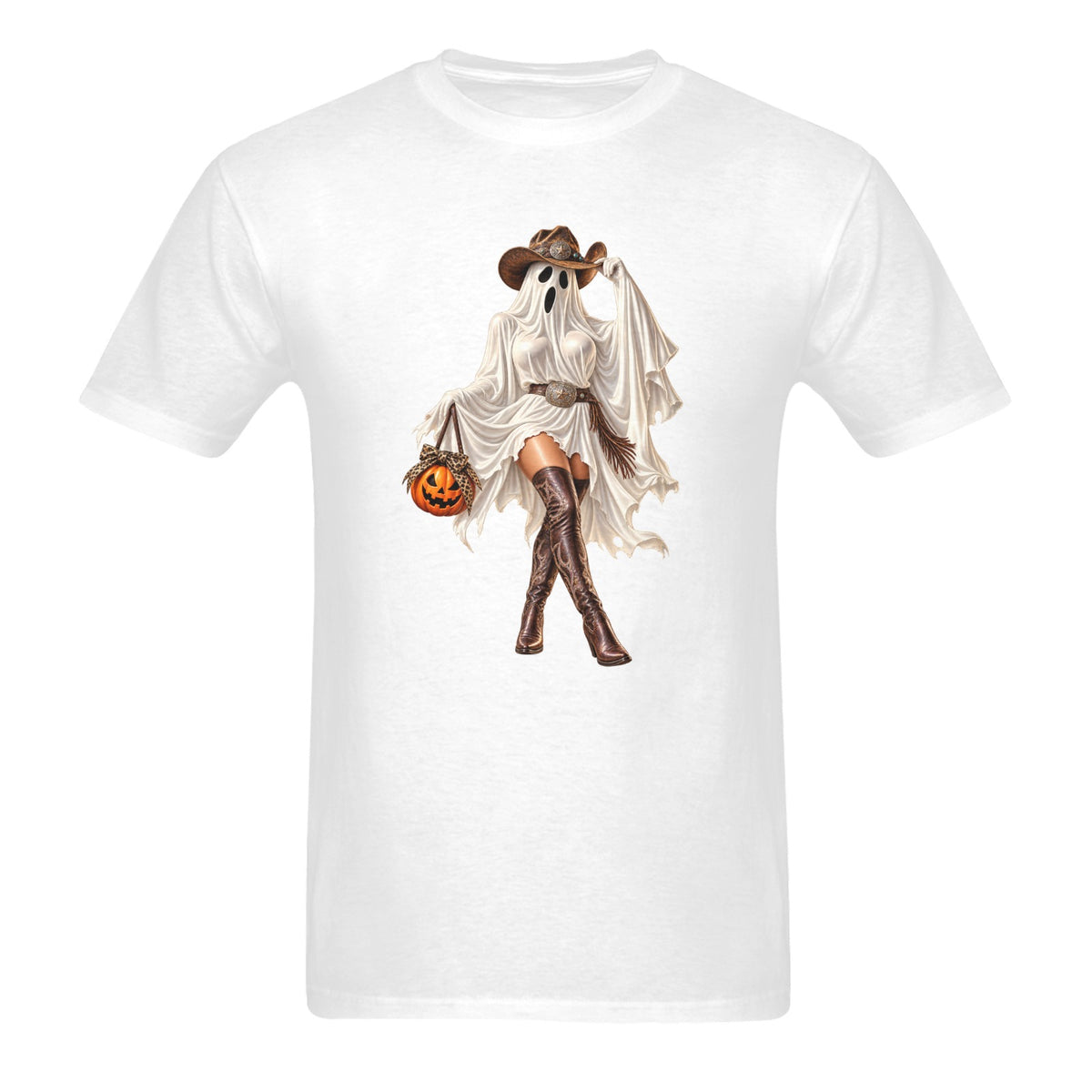 Boots & Boos Unisex Halloween Graphic Tee  Western Cowboy Cowgirl Spooky Shirt