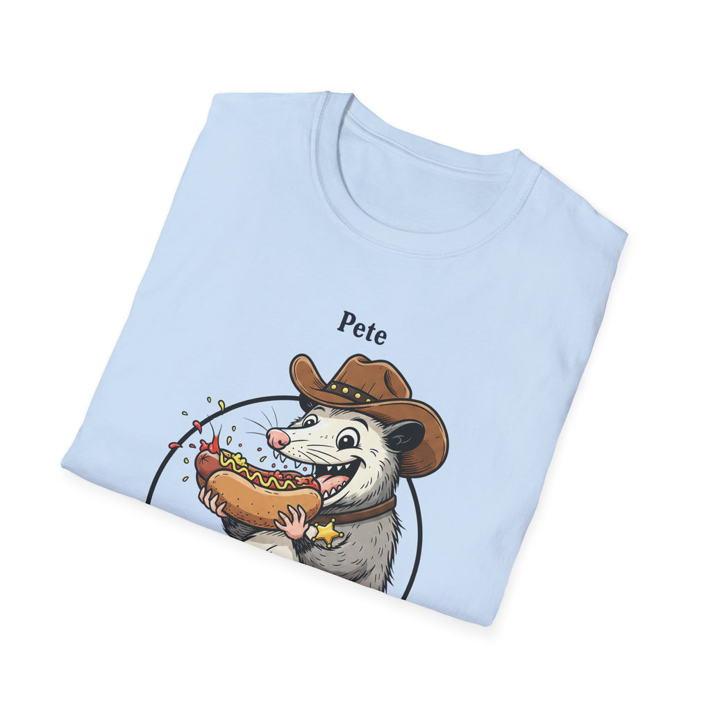 T-Shirt — 'Pete Ranch Security' Cowboy Opossum Graphic Tee