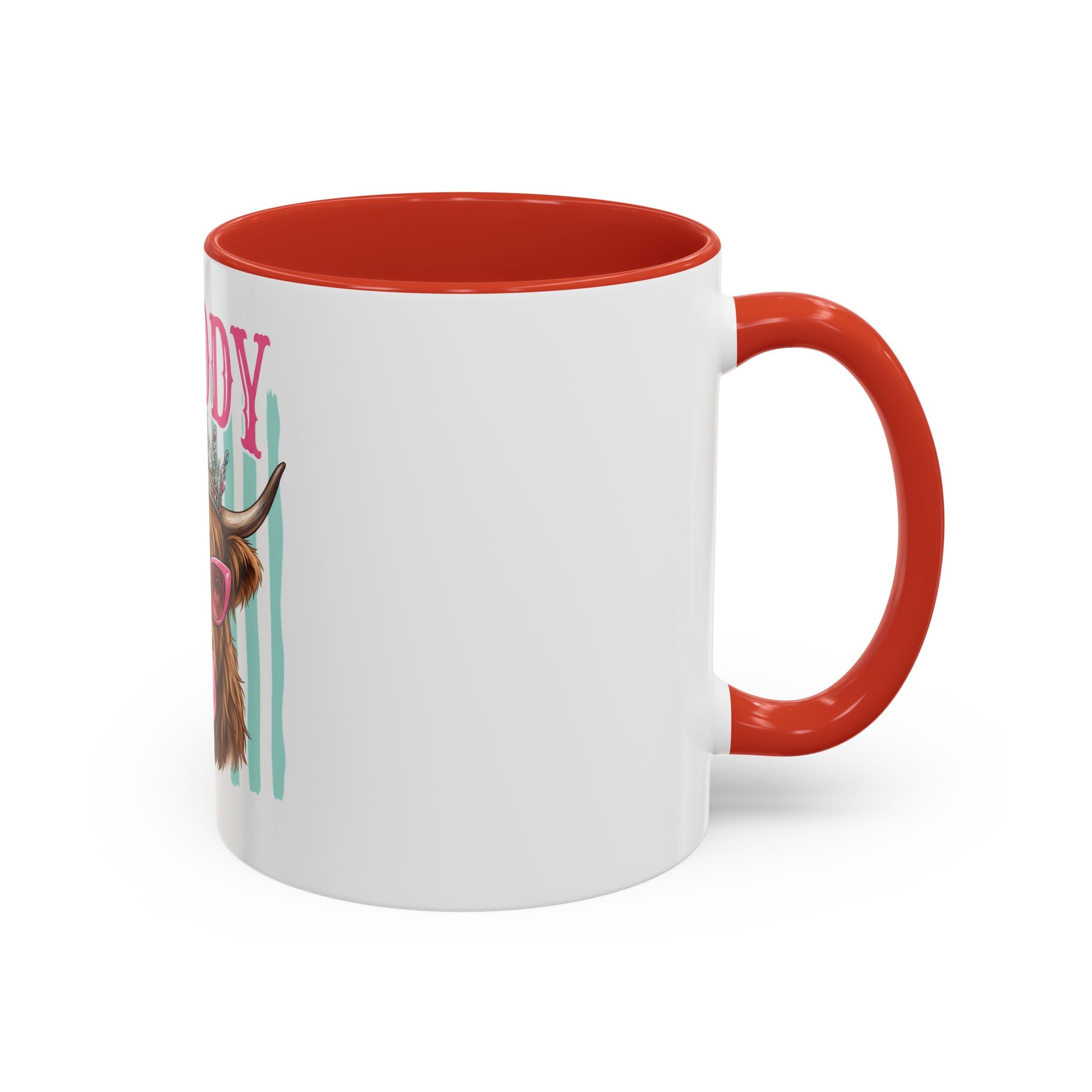 Moody Highland Cow Coffee Mug — Funny Crowned Cow with Bubblegum | Gift for Cow Lovers