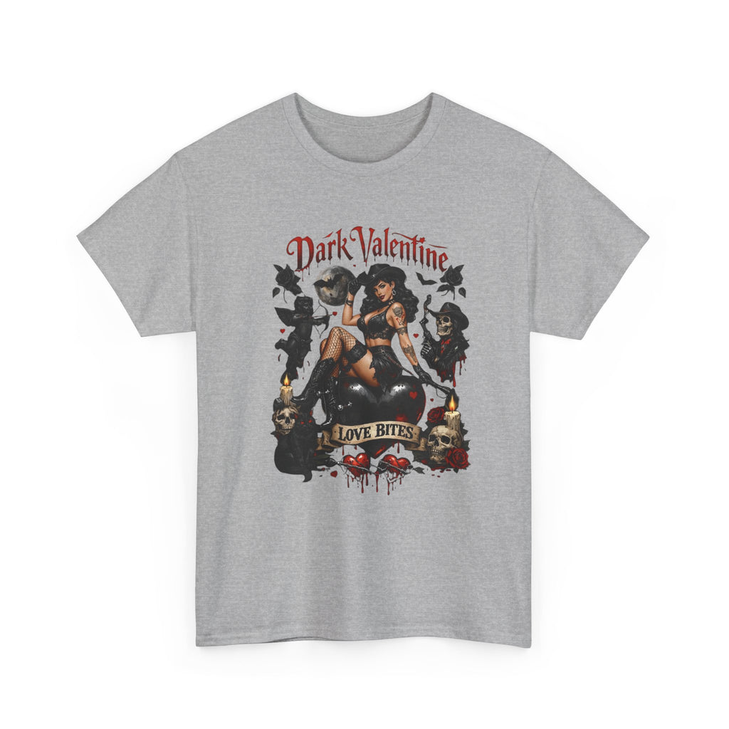 Love Bites Dark Valentine T-Shirt — Fantasy Humor Graphic Tee