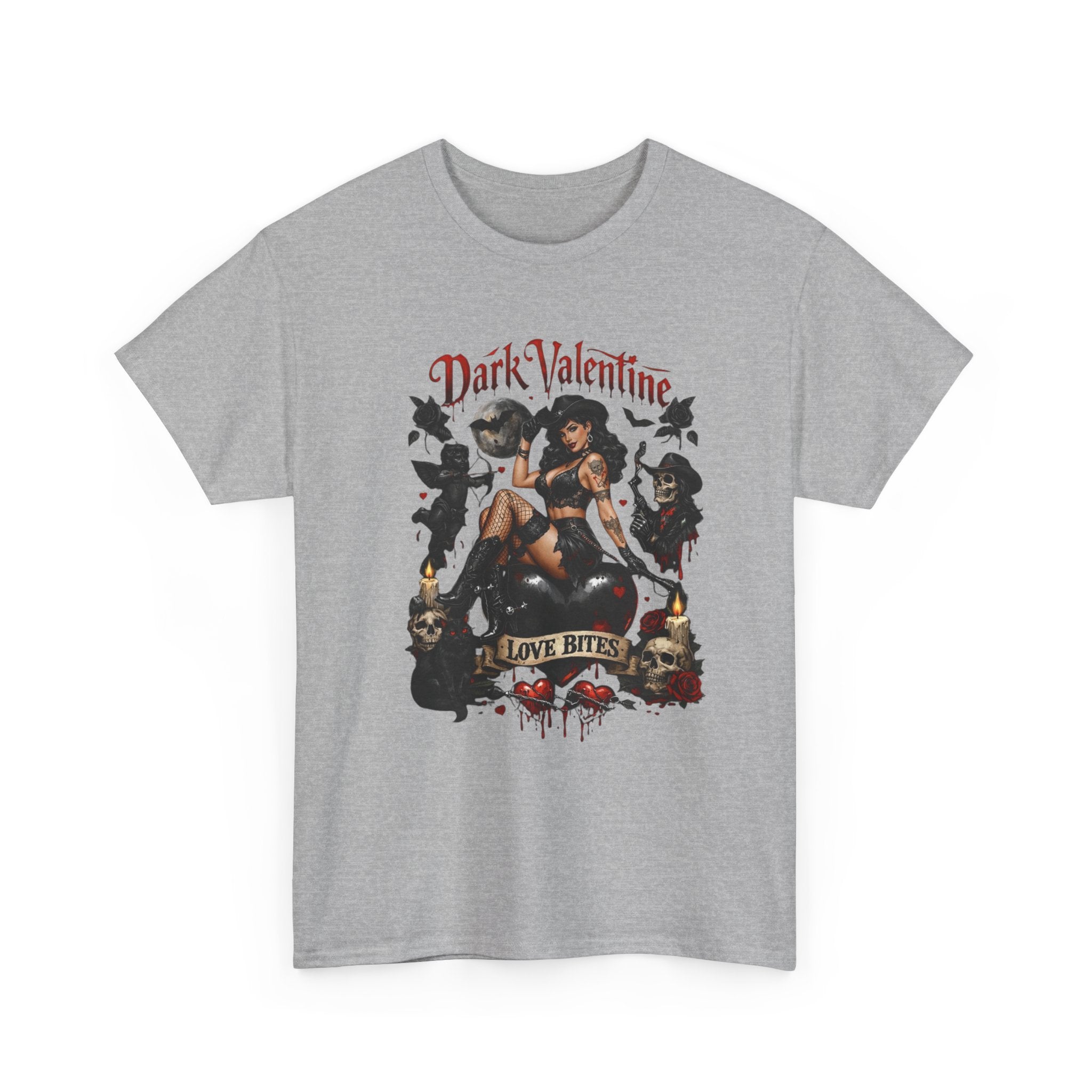Love Bites Dark Valentine T-Shirt — Fantasy Humor Graphic Tee