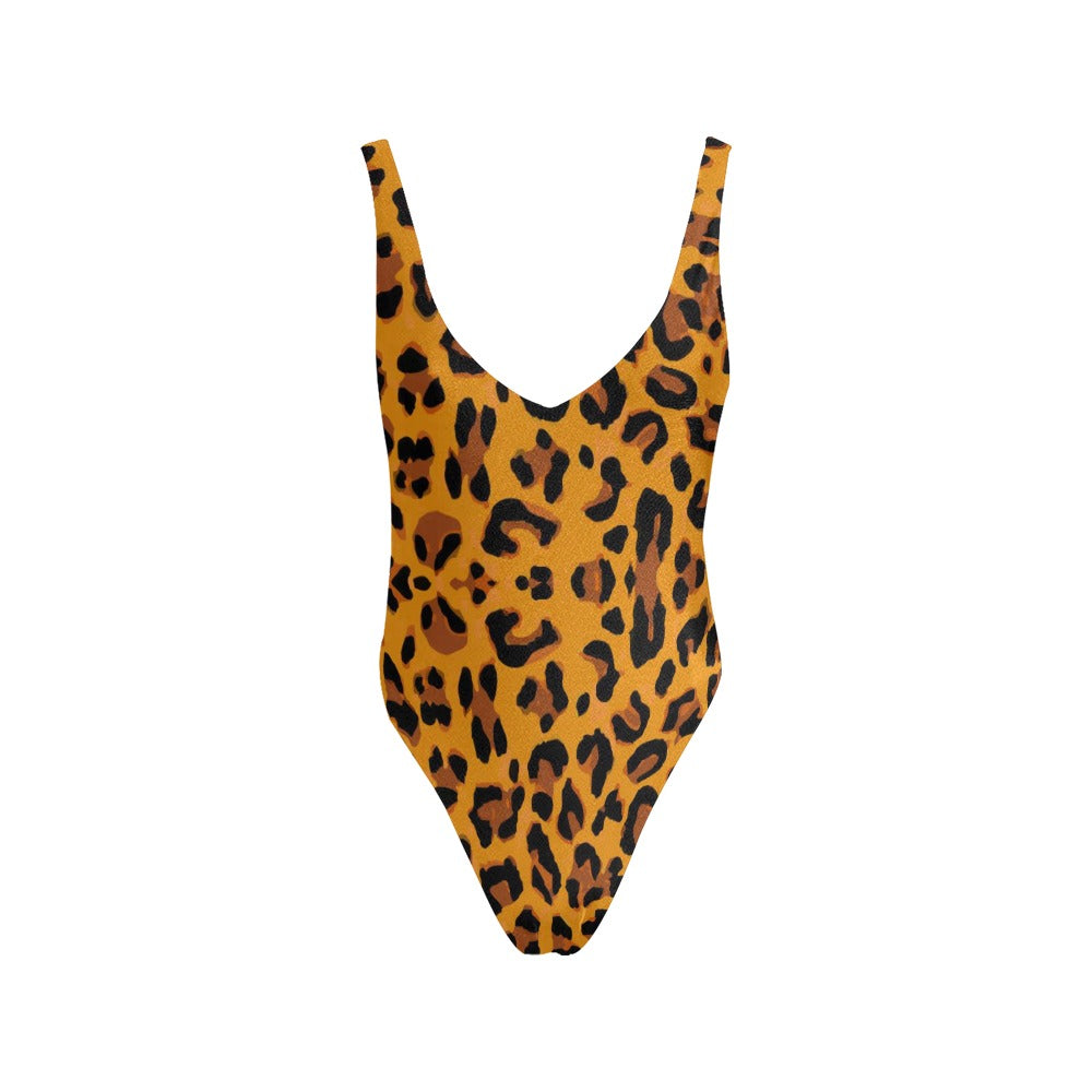 Jungle Fever Women's Halter Straps Backless Swimsuit