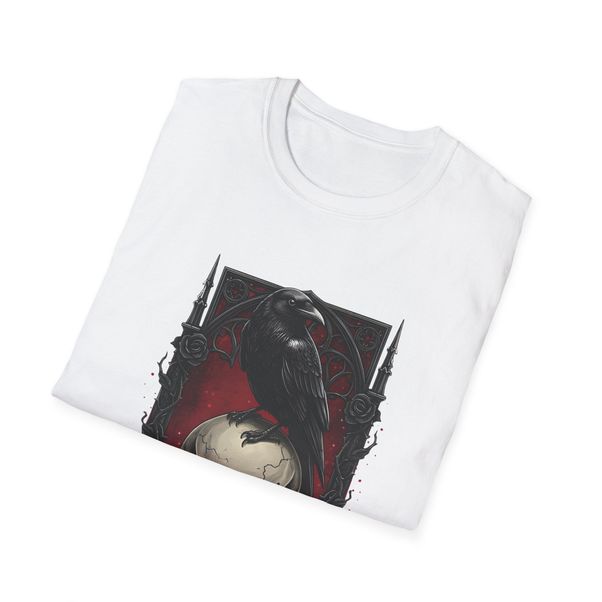 Dark Desire Gothic Skull & Raven T-Shirt Gothic Graphic Tee   Trendy T-Shirt