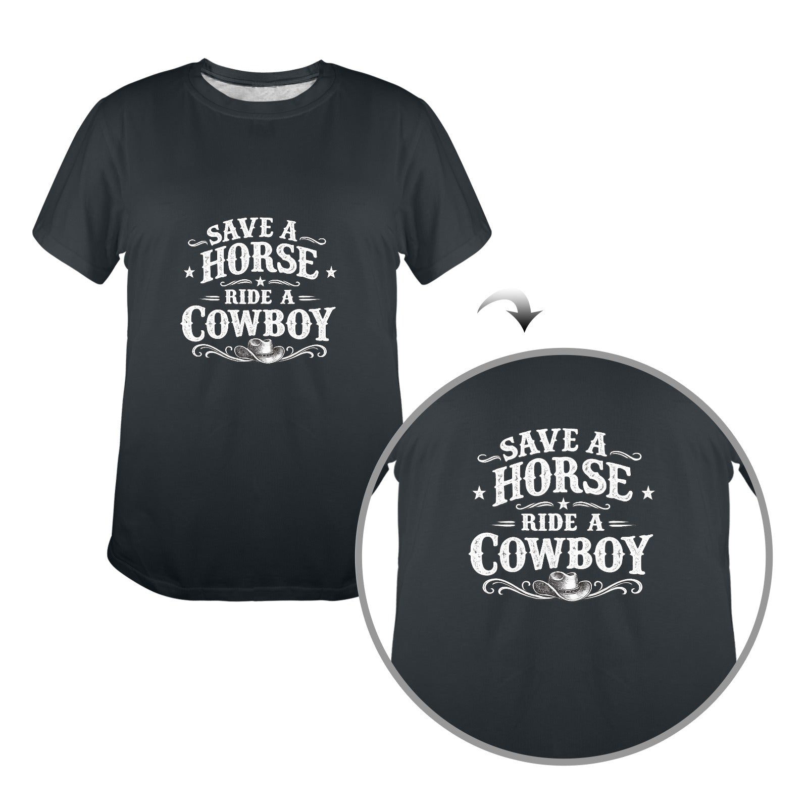 Women's Save A Horse T-Shirt  （Made in USA，Ships to USA Only）
