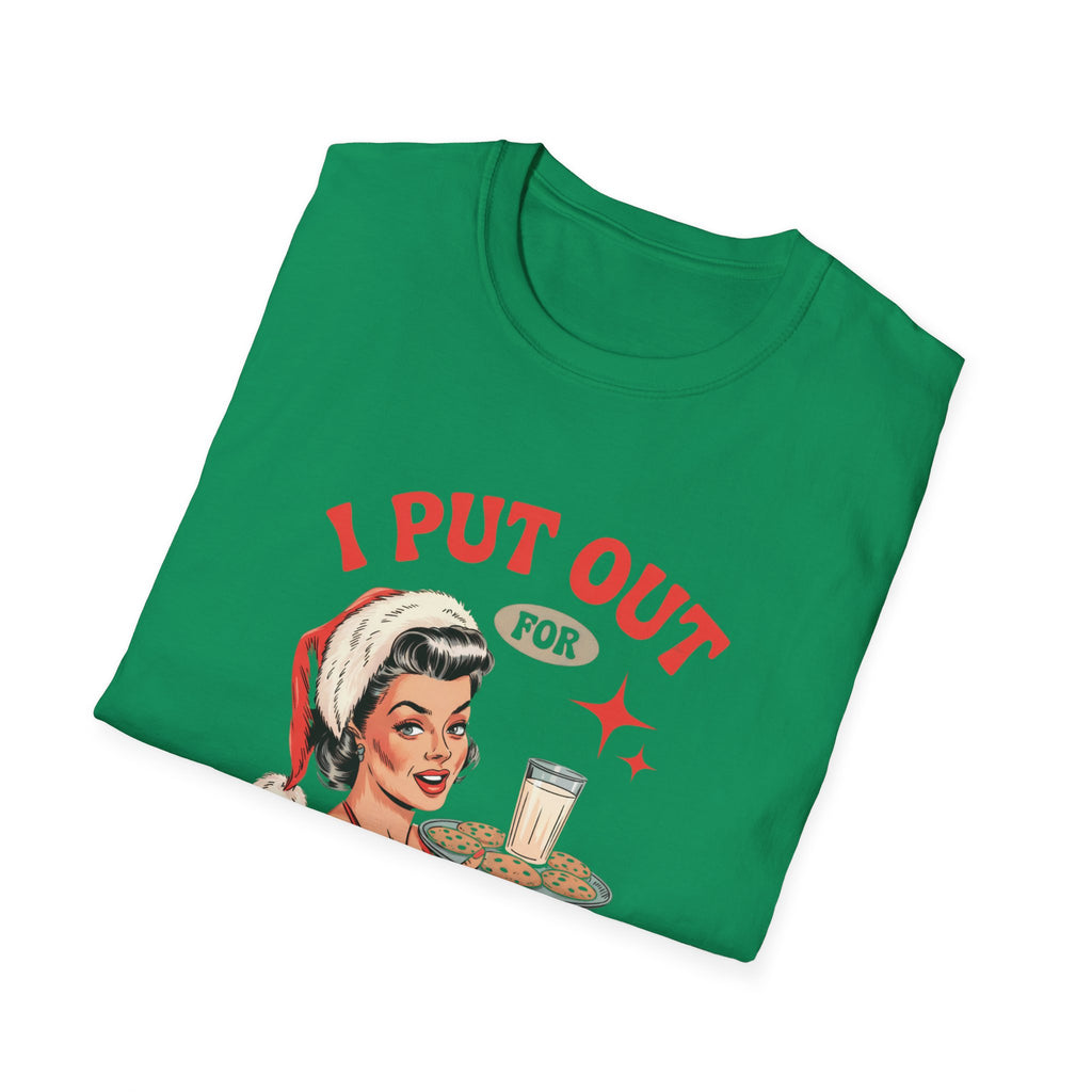 I Put Out for Santa Christmas T-Shirt — Retro Pin-Up Holiday Tee