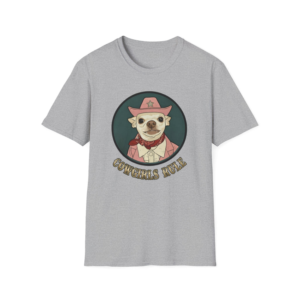 Cowgirls Rule Chihuahua Cowgirl T-Shirt   Coco       Trendy TShirt