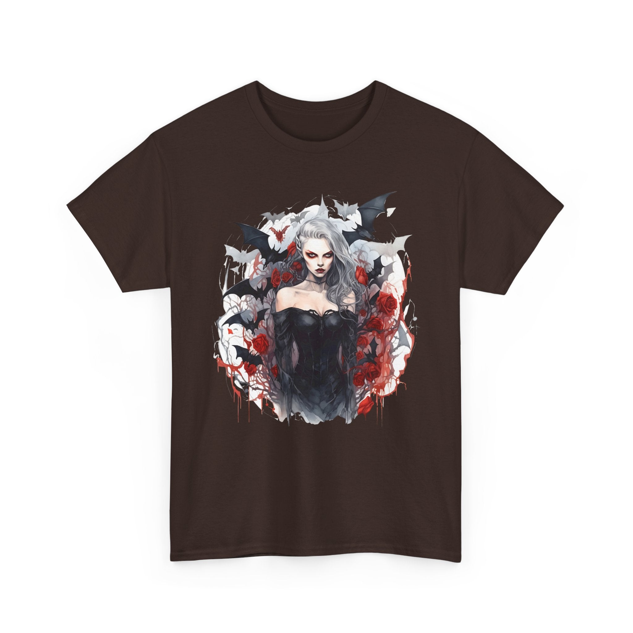 Vampire Queen Gothic T-Shirt — Dark Bat Vampire Tee