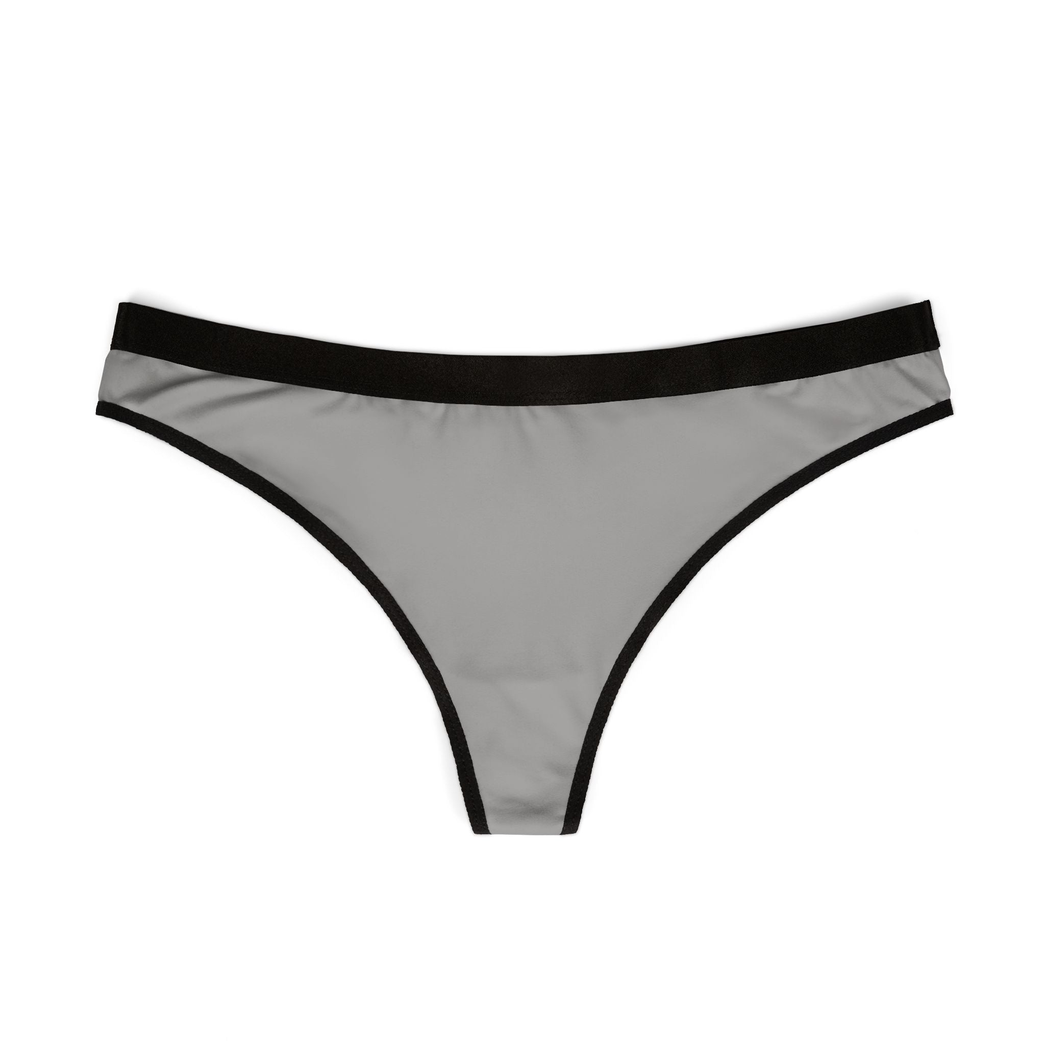 Personalized Women's Seamless Thong Panties Light Grey — Lightweight Everyday Comfort