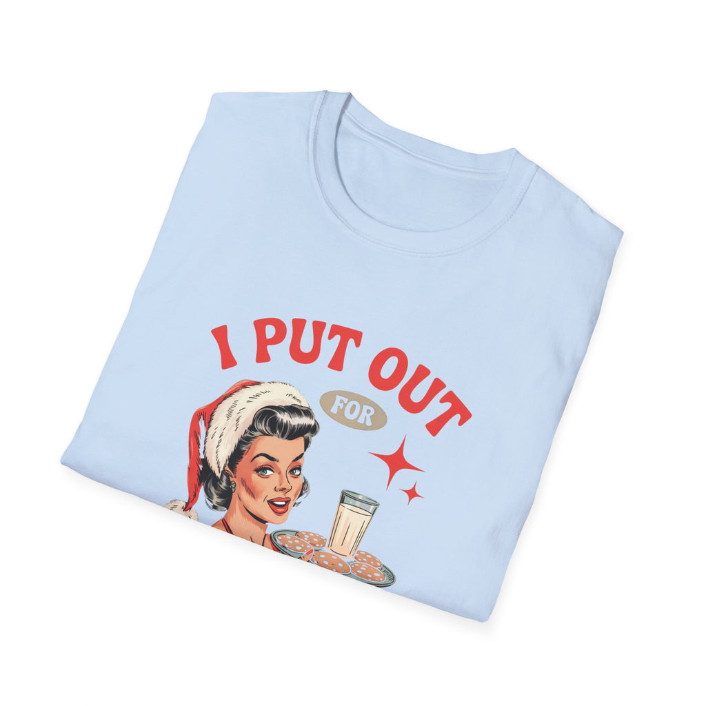 I Put Out for Santa Christmas T-Shirt — Retro Pin-Up Holiday Tee
