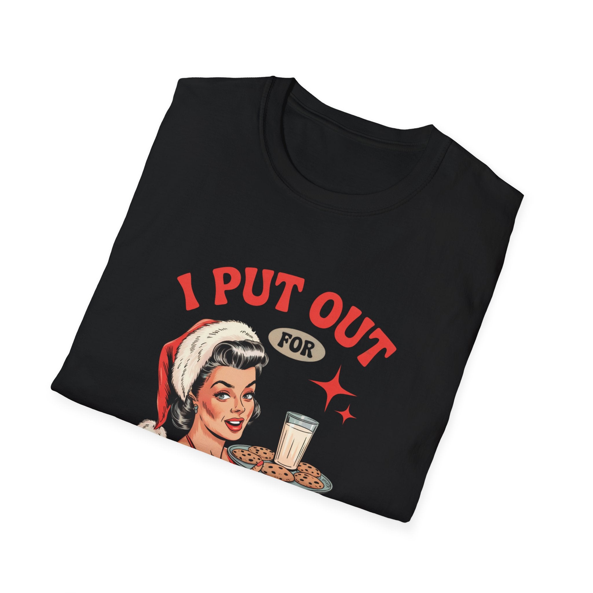 I Put Out for Santa Christmas T-Shirt — Retro Pin-Up Holiday Tee