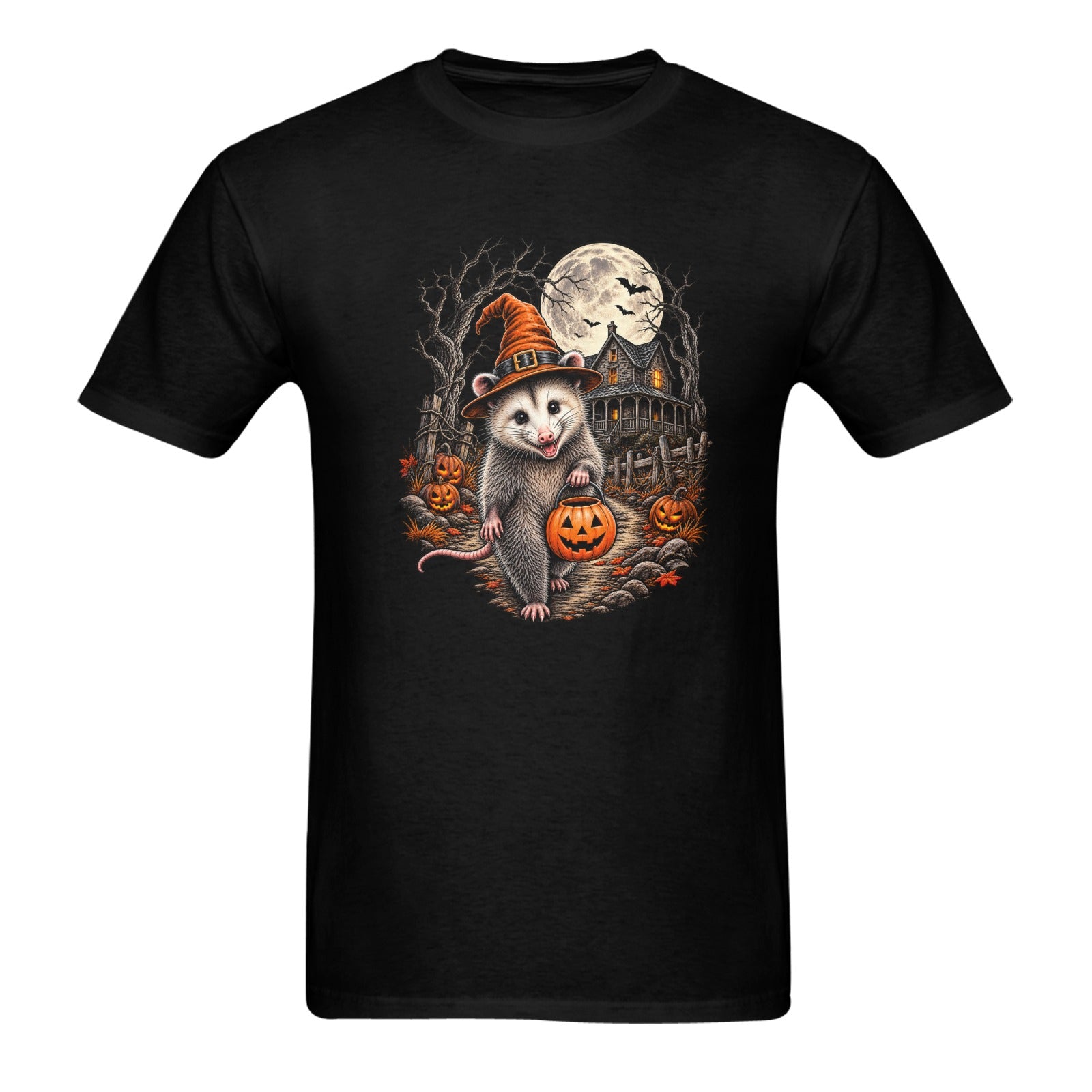 Pete’s Haunted Harvest Unisex Halloween Tee | Funny Possum Shirt