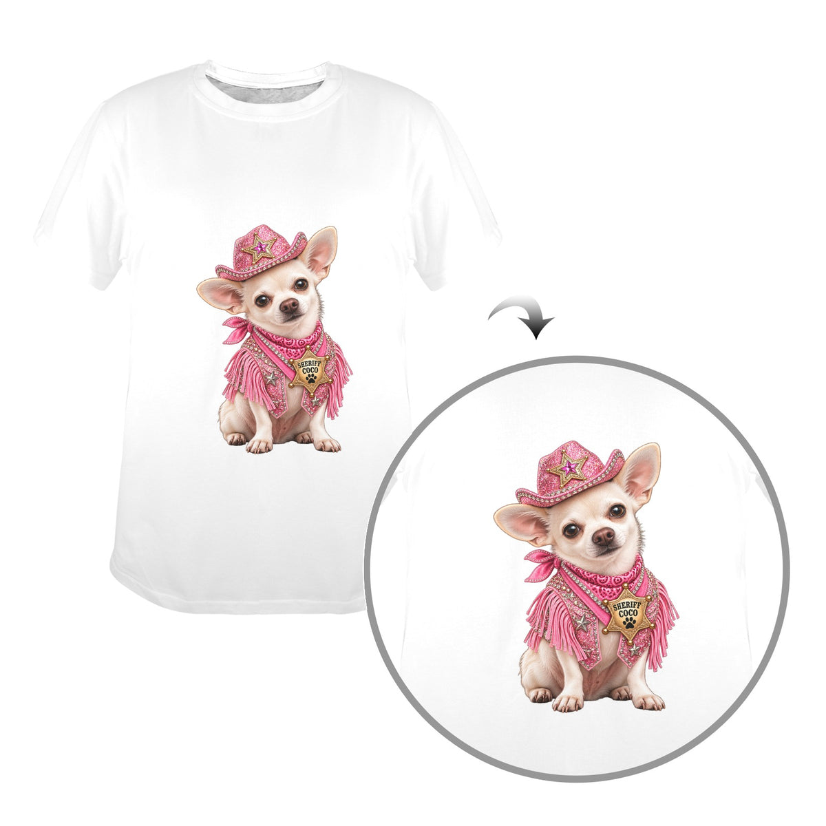 Sheriff Coco –Paw & Order Ladies Tee