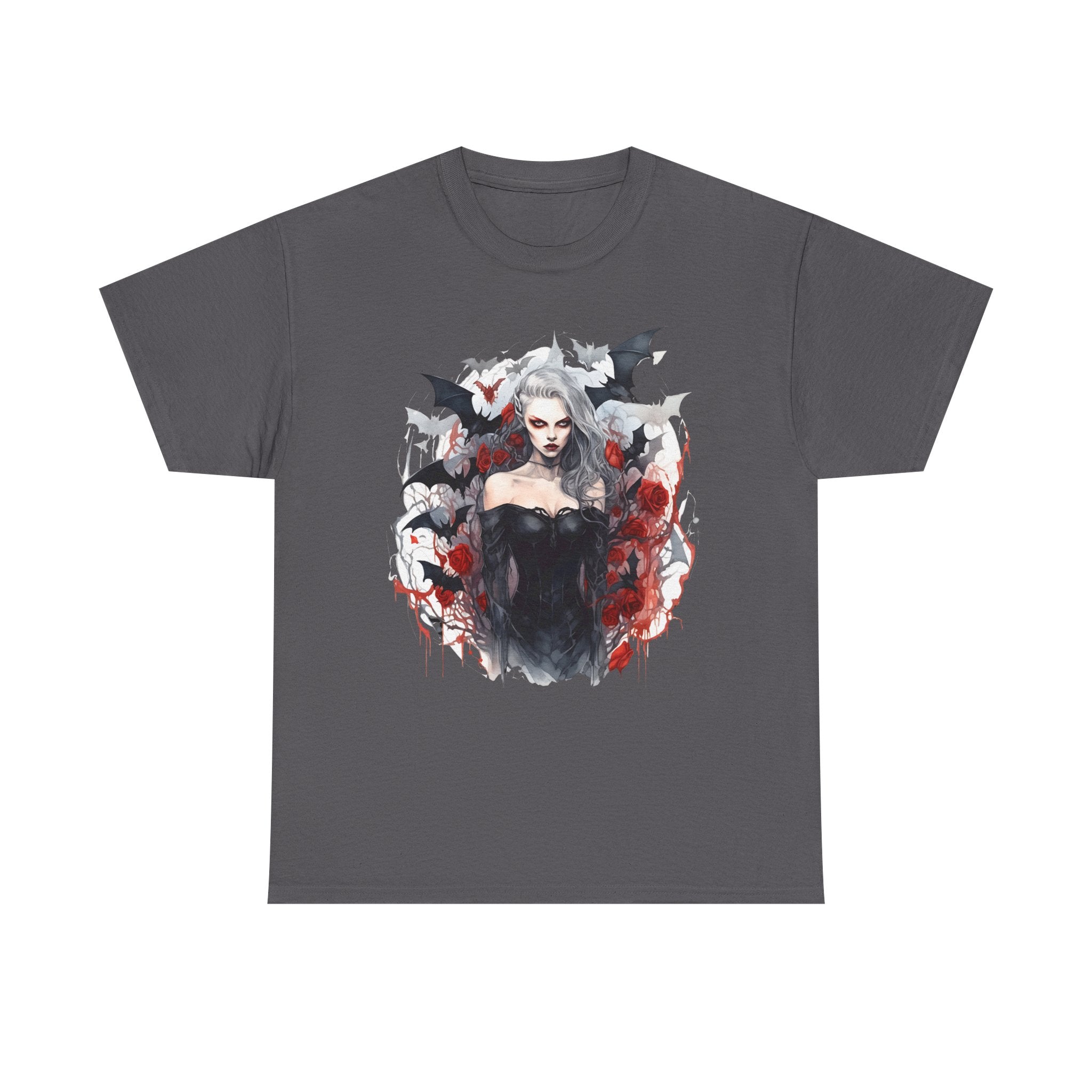 Vampire Queen Gothic T-Shirt — Dark Bat Vampire Tee
