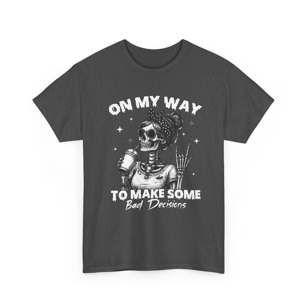 Skeleton Girl Graphic Tee — Retro Rock 'n' Roll Skull Design