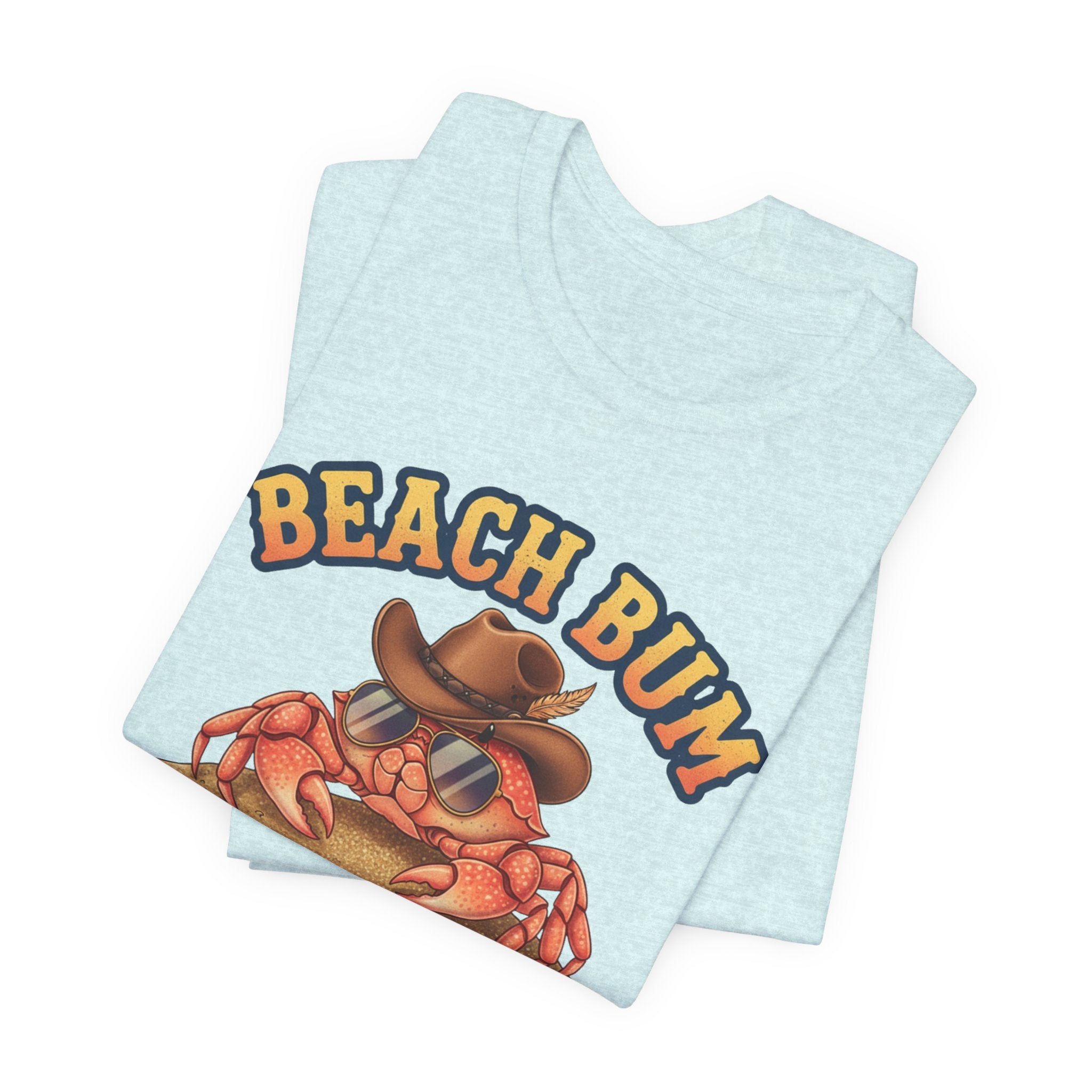 Beach Bum Crab T-Shirt — Funny Coastal Vacation Tee