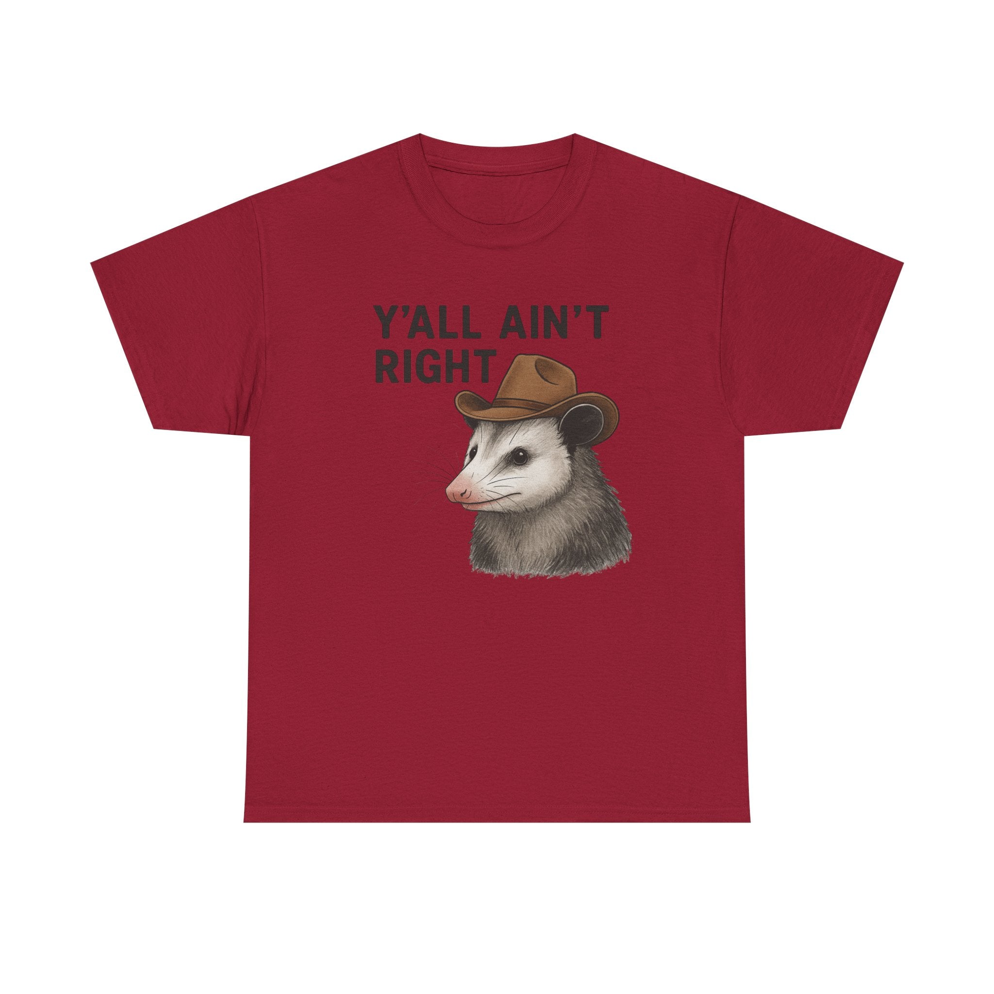 Y'all Ain't Right Possum Tee — Funny Southern Animal T-Shirt
