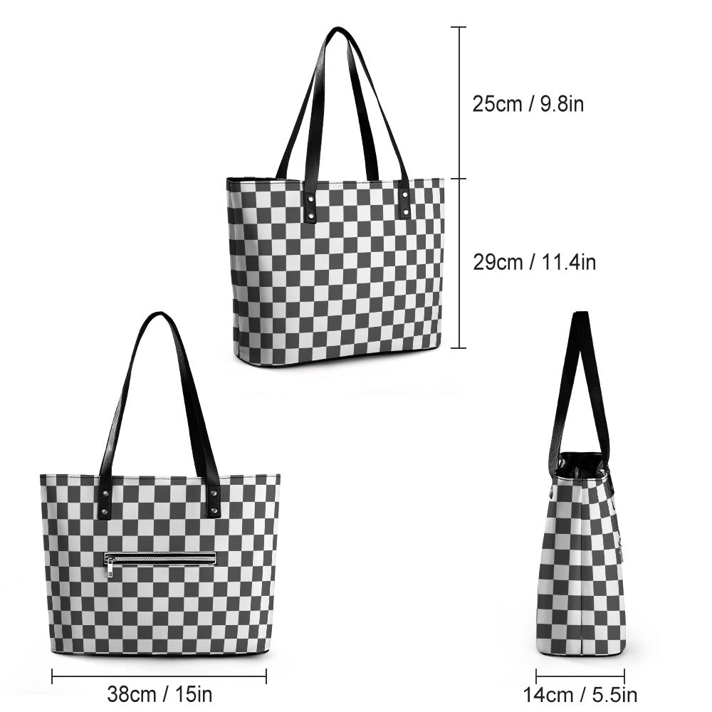 Ladies Leather Handbag Collection   Premium Cross-Grain Tote