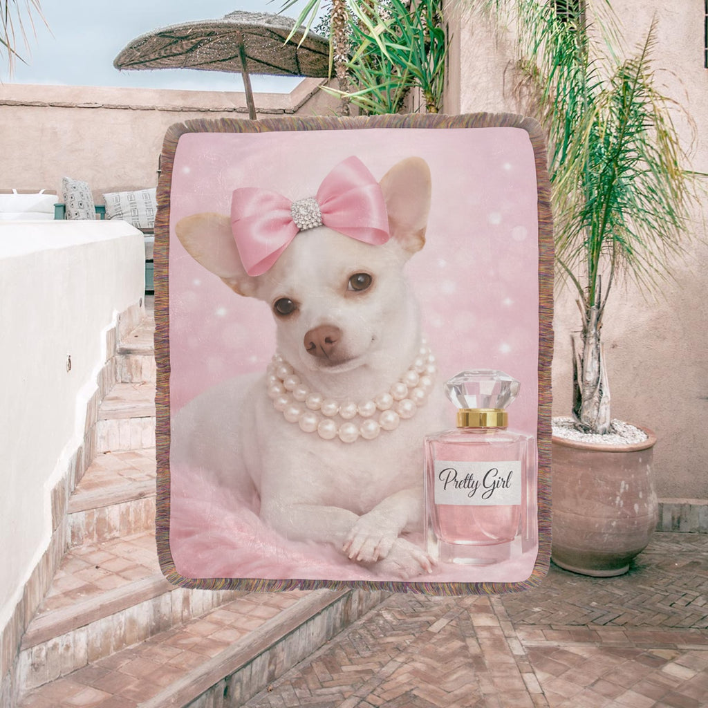 Coco ‘Pretty Girl’ – Glam Edition  Ultra-Soft Fringe Blanket 40"x50"