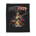 Patriot Skeleton Velveteen Plush Blanket  America 250 Collection Celebrate America's 250th Birthday
