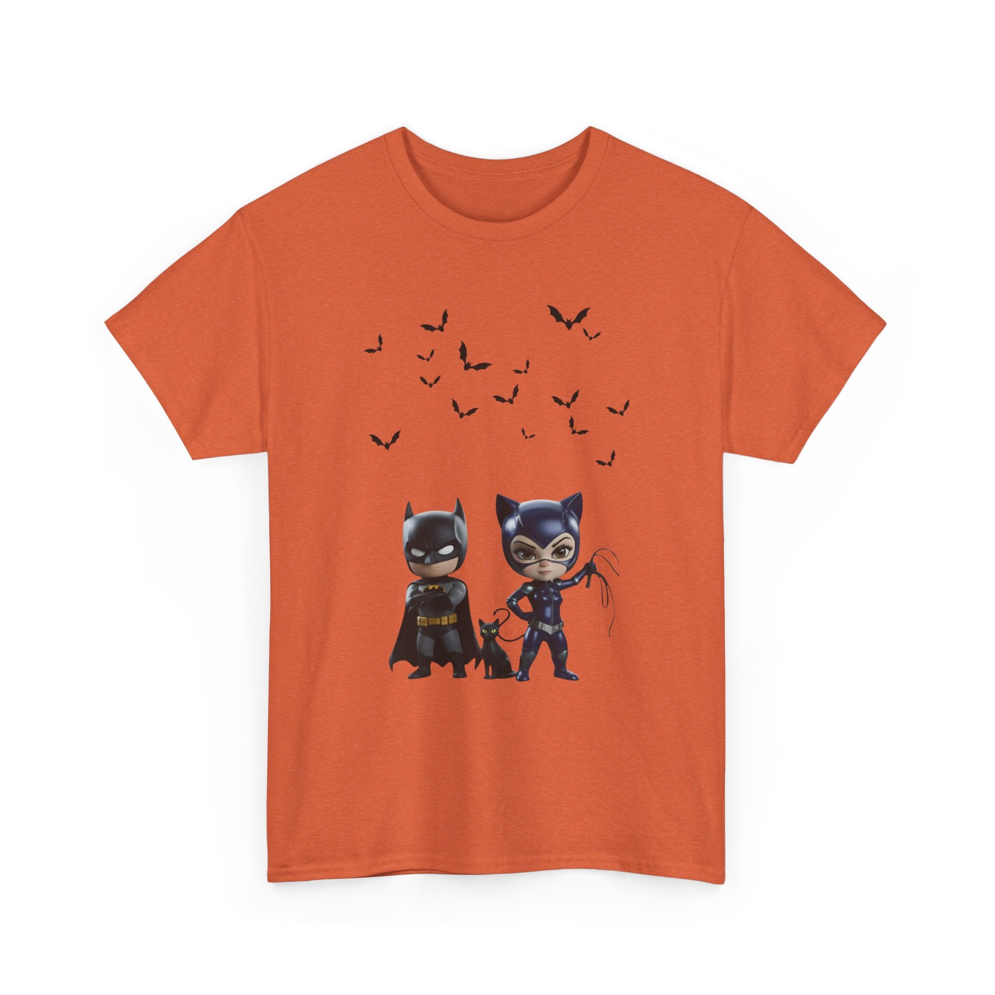 Superhero Adventure T-Shirt — Comic Style with 'Black Cat' Sidekick