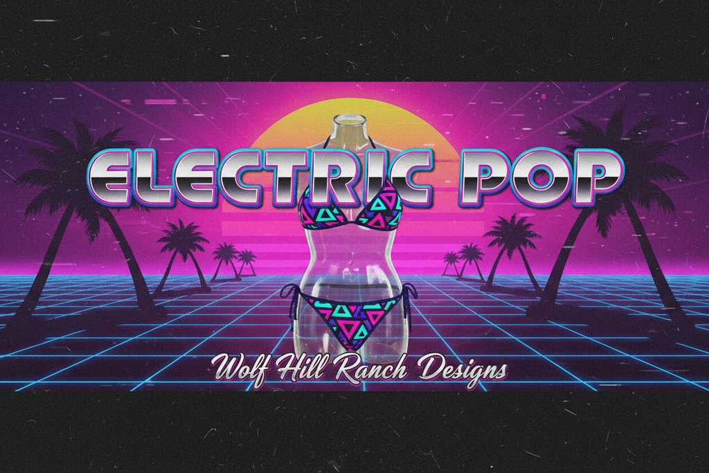 80s banner ad with bikini