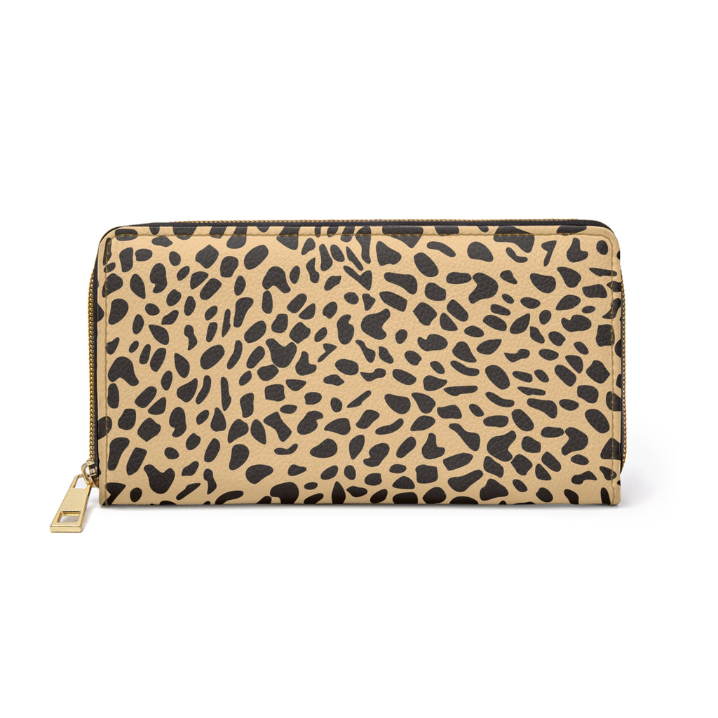 Chic Leopard Print Zipper Wallet, Stylish Clutch, Fashion Accessory, Gift for Her, Everyday Use, Trendy Wallet