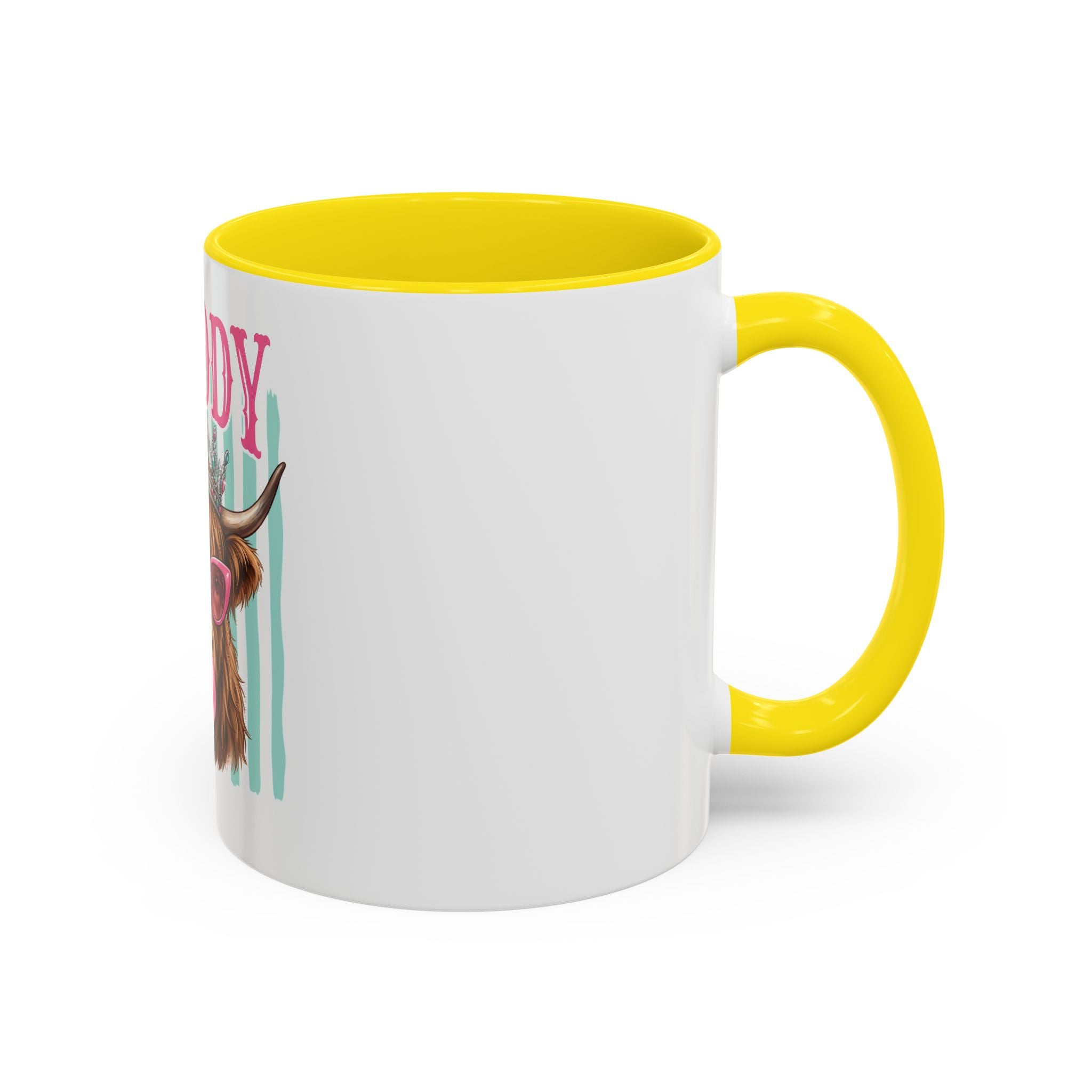 Moody Highland Cow Coffee Mug — Funny Crowned Cow with Bubblegum | Gift for Cow Lovers
