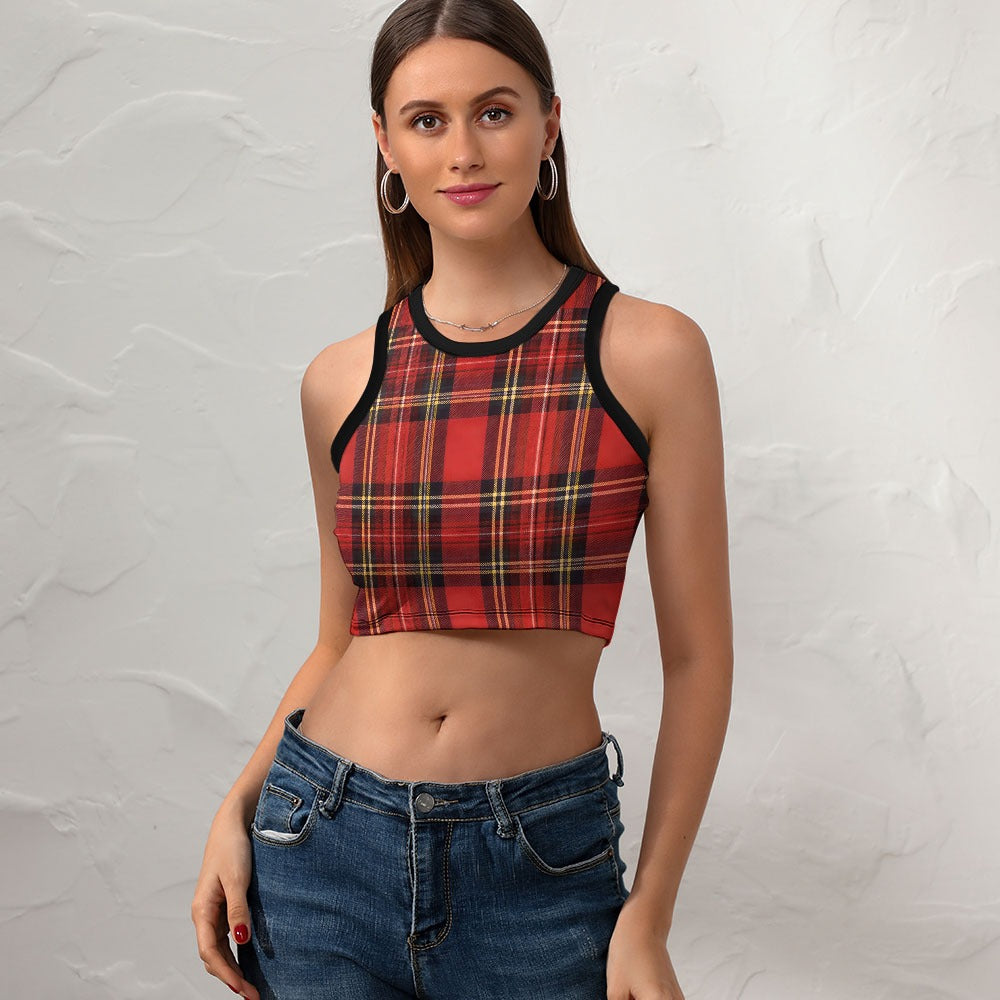 Wolf Hill Ranch Red Plaid Crop Tank