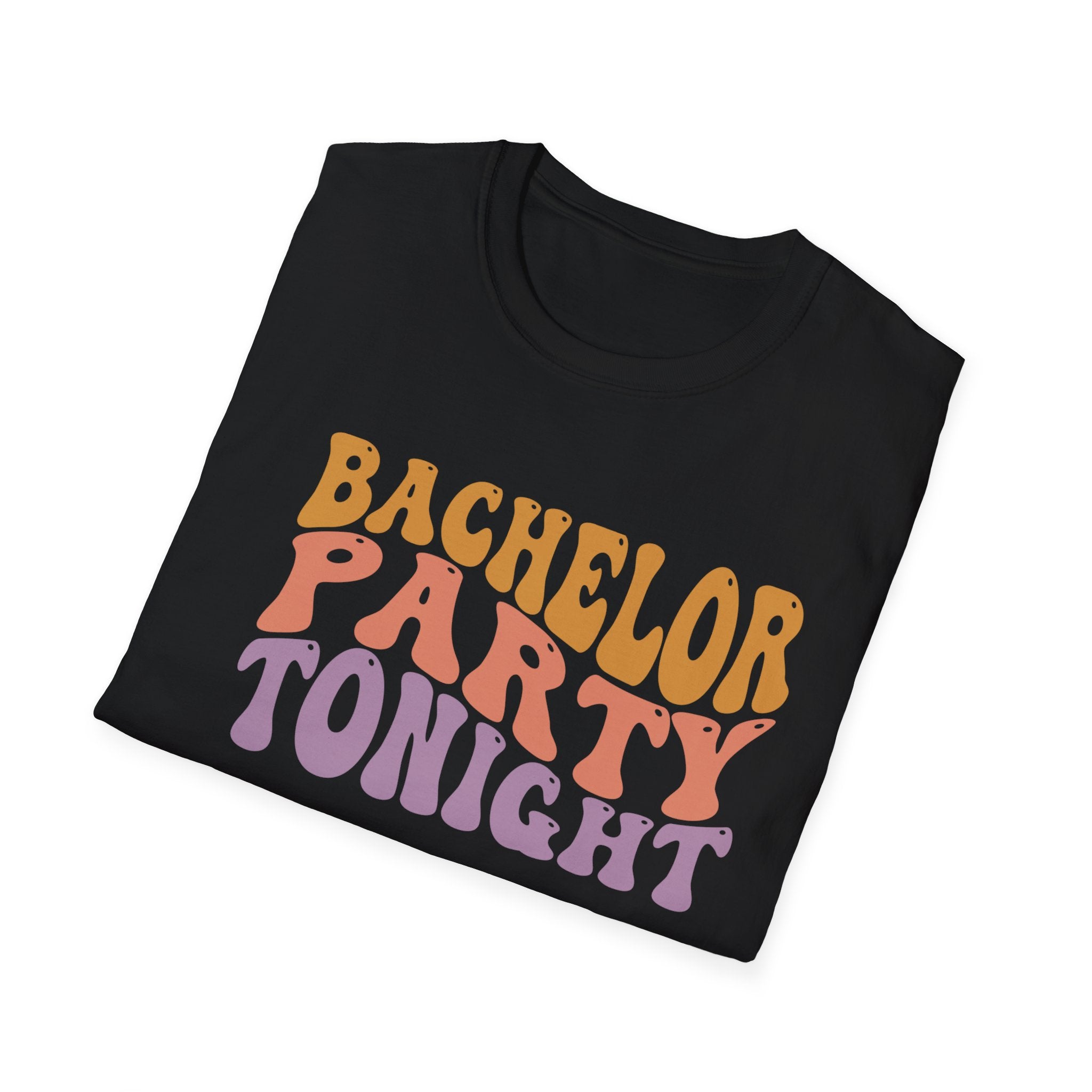 Bachelor Party Tonight T-Shirt — Retro Groovy Bachelorette/Bachelor Celebration Tee