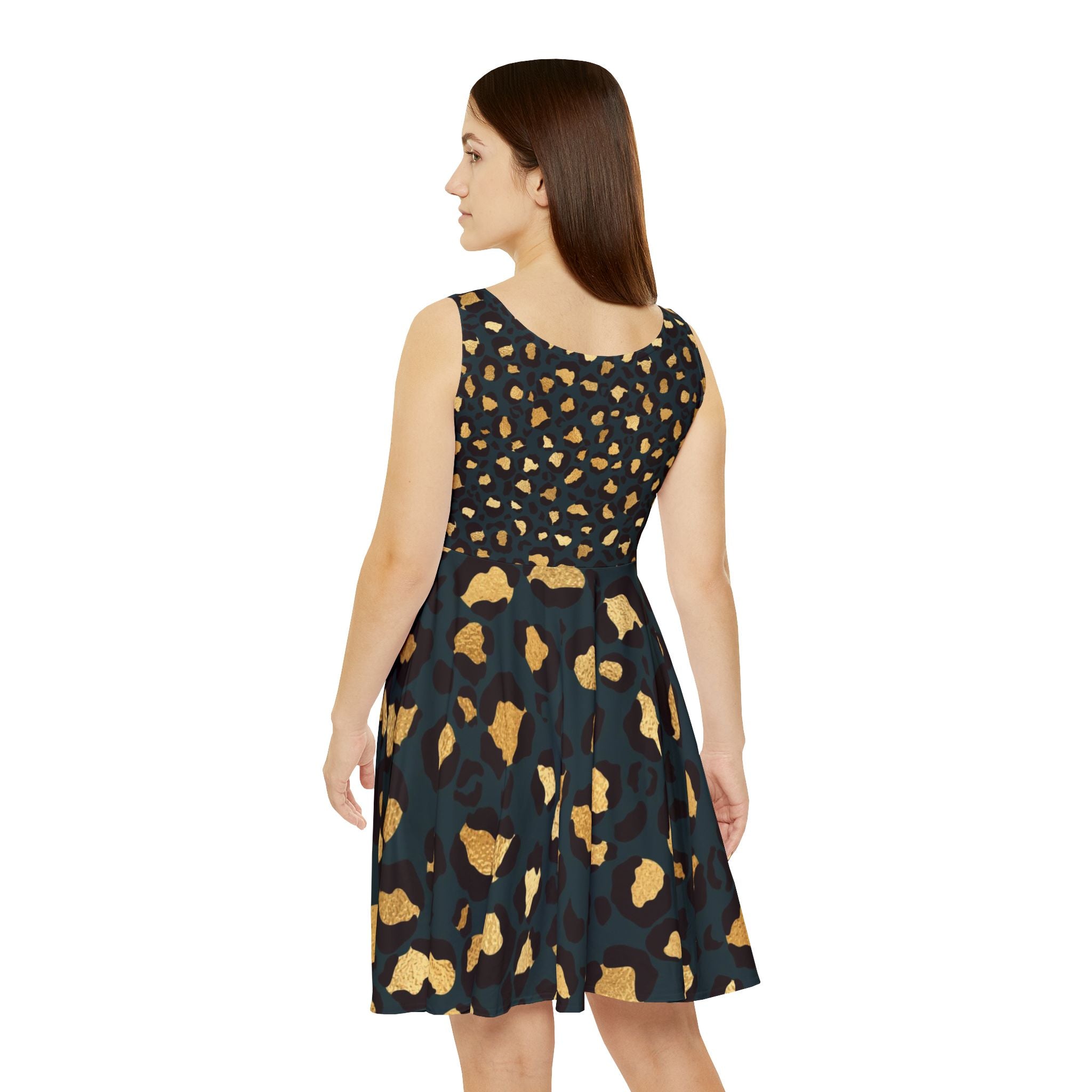 Leopard Print Skater Dress – Women's Animal Print Flared Dress