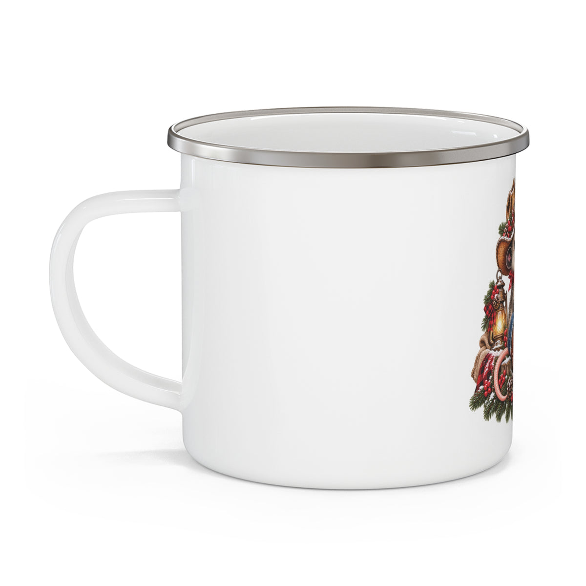 Pete the Possum Christmas Enamel Camping Mug – Western Cowboy Holiday Camp Cup 🎄🤠☕
