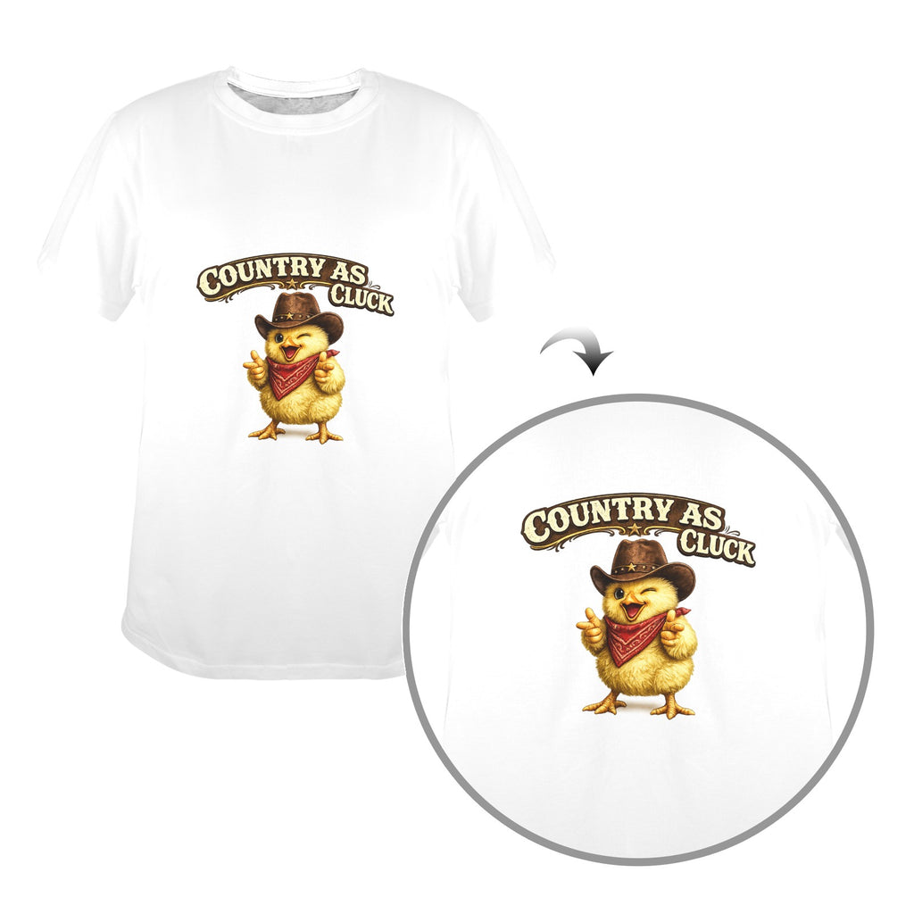 Country As Cluck Funny Chicken Cowboy Women's Tee