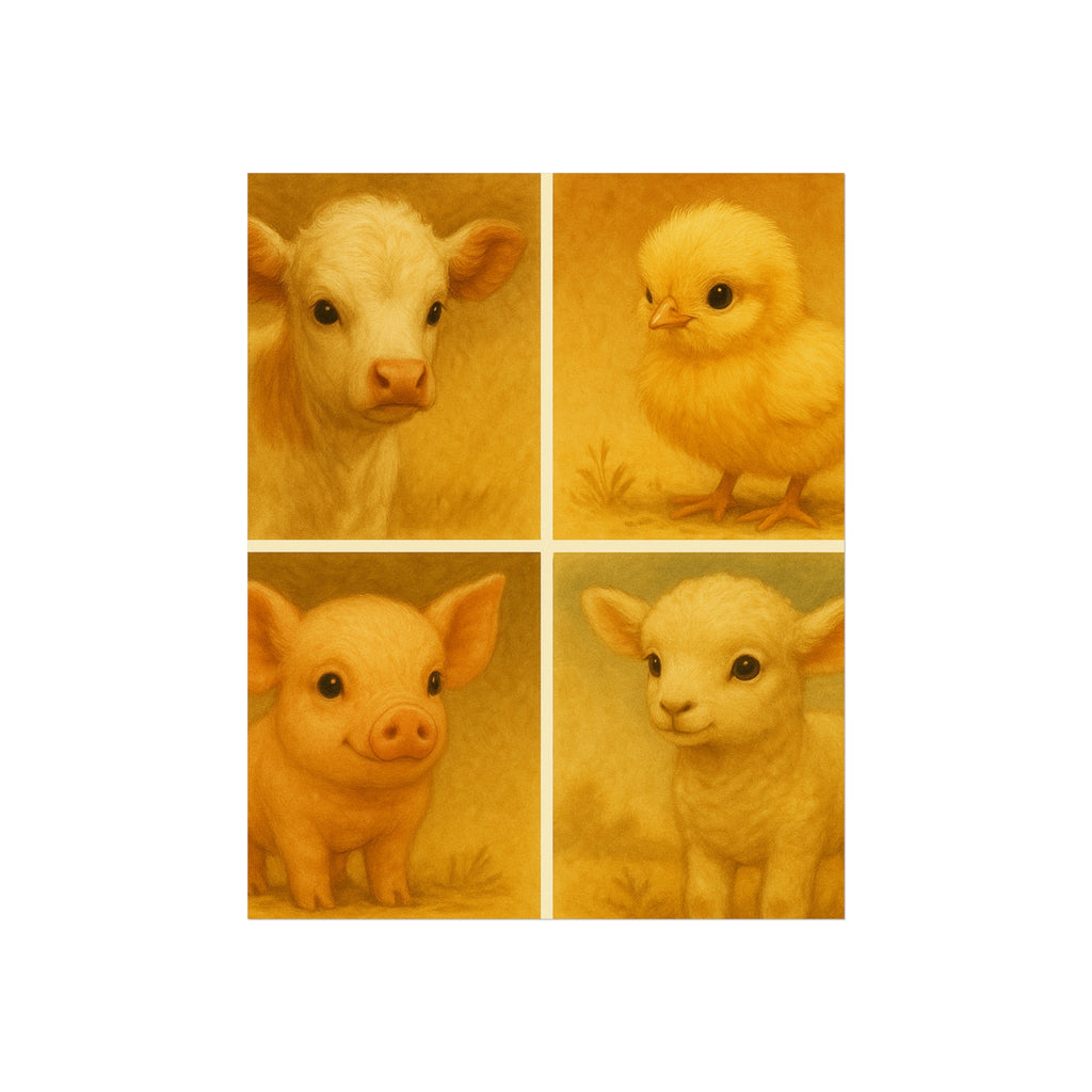 Poster Farm Animals for Nursery or Farm Love