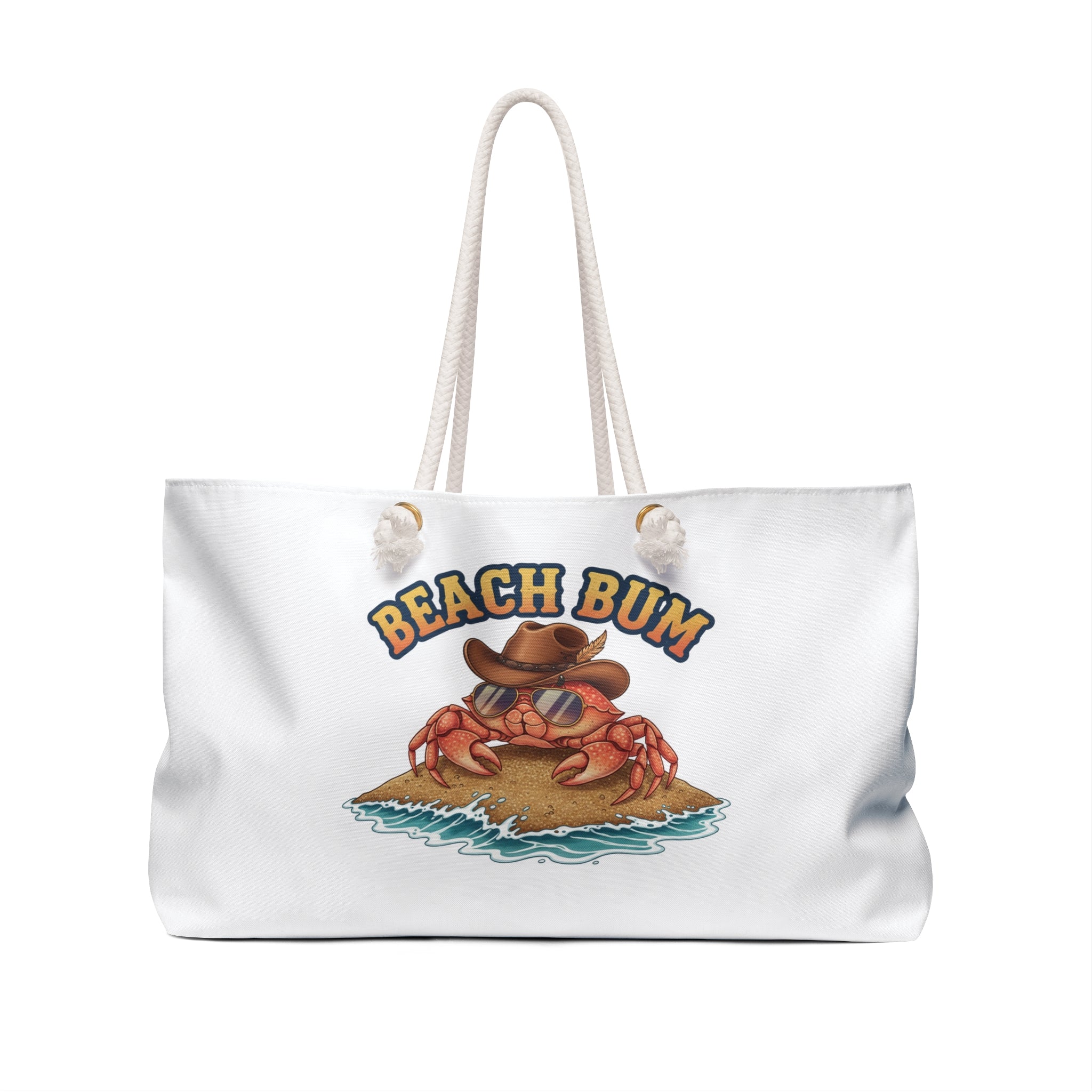 Beach Bum Weekender Bag – Crab Island Tote for Beach Trips & Summer Getaways