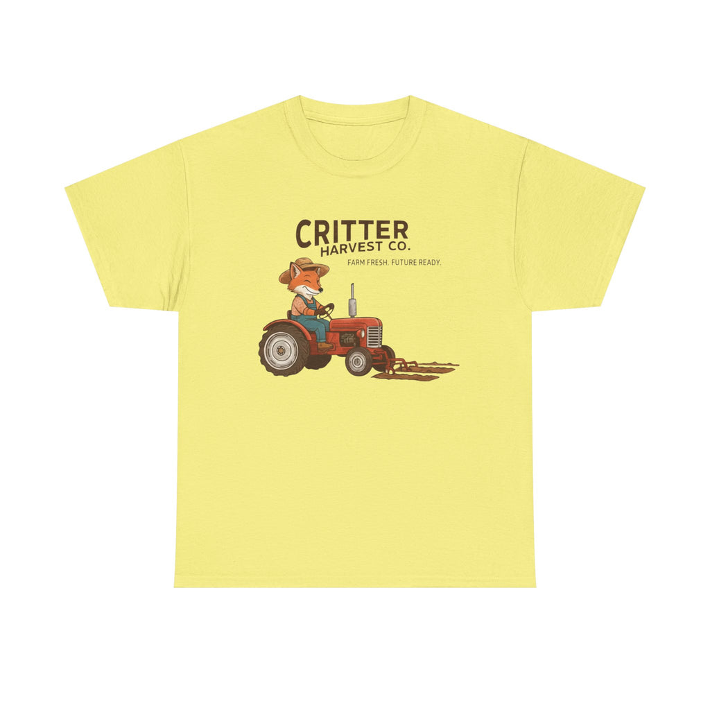 Critter Harvest Co. Tractor Tee  Cute Farm Animal Graphic T-Shirt     Trendy TShirt