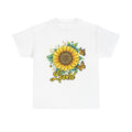 Loved Sunflower T-Shirt — Bright Floral Tee with Butterflies