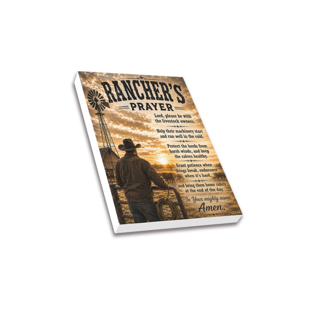 Ranchers Prayer Canvas Print 8" x10"(USA)