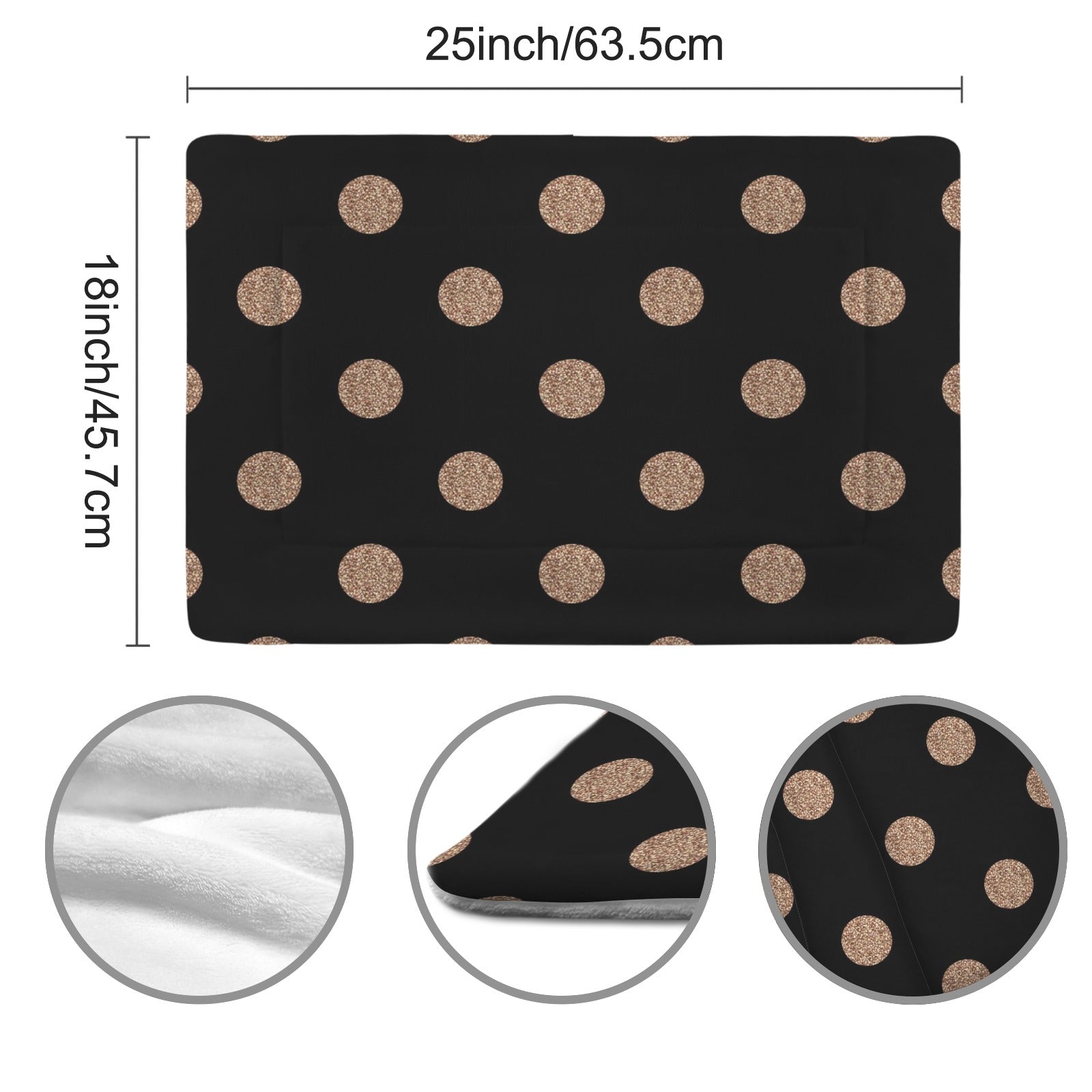 Coco's House of Fashion Gold Dot Luxe Pet Mat