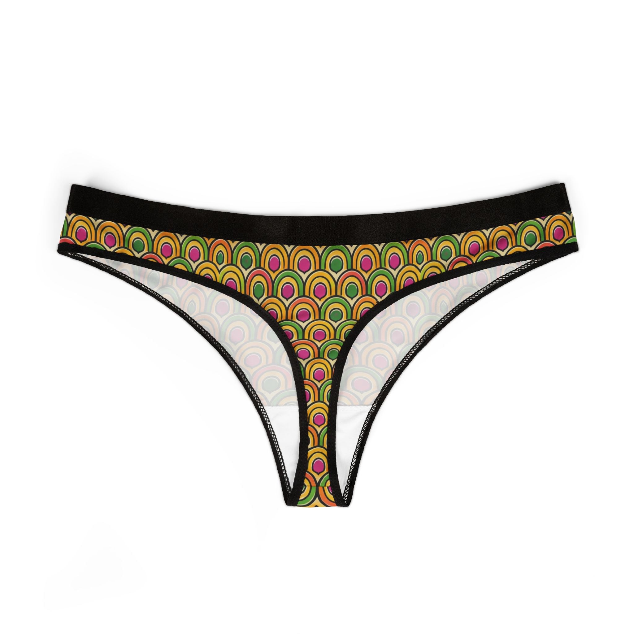 Citrus Crush Women's Thong — Colorful 60s-Inspired Pattern