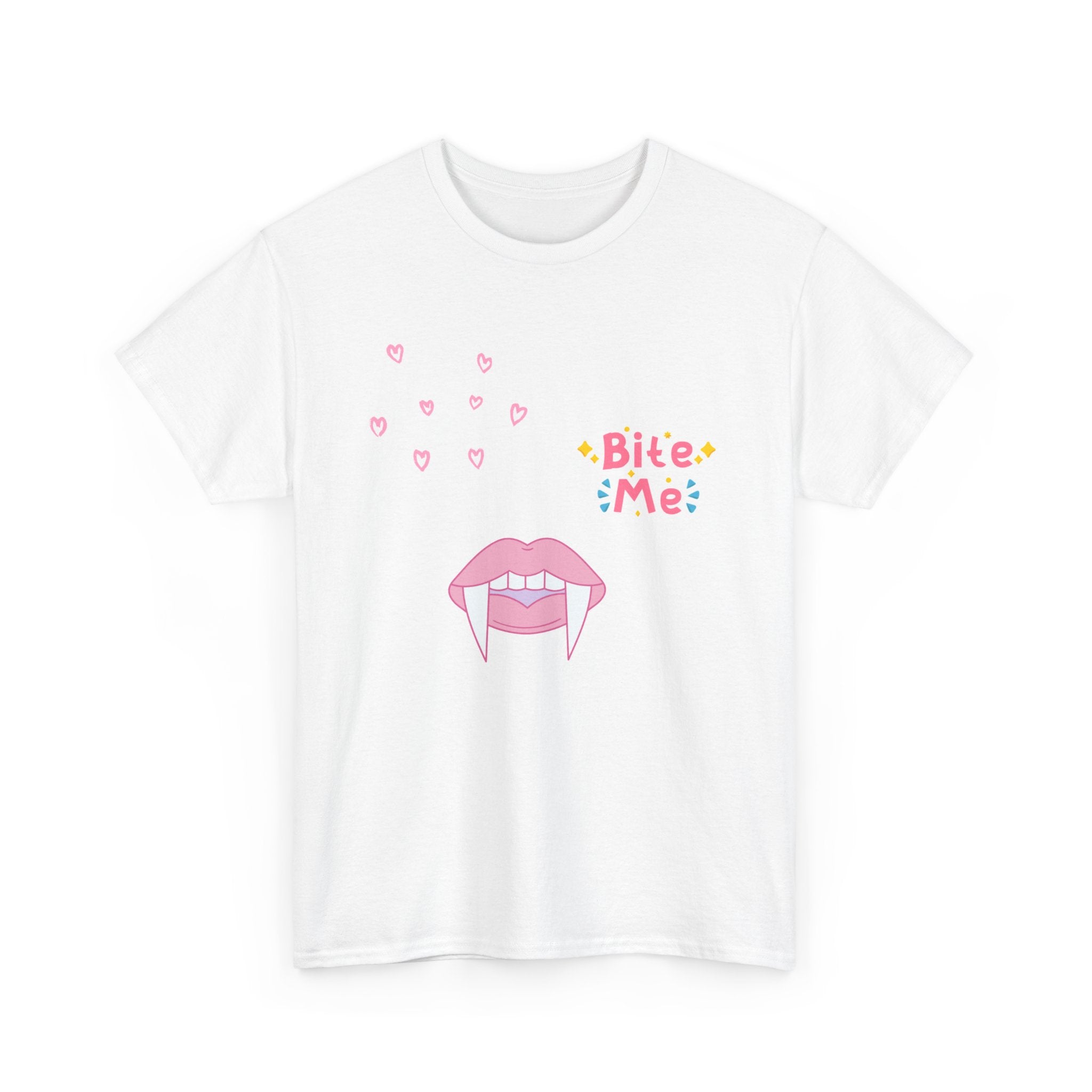 Cute Vampire Bite Unisex Tee, Halloween Costume Shirt, Funny Gift for Her, Graphic Tee, Casual Style, Summer Wear