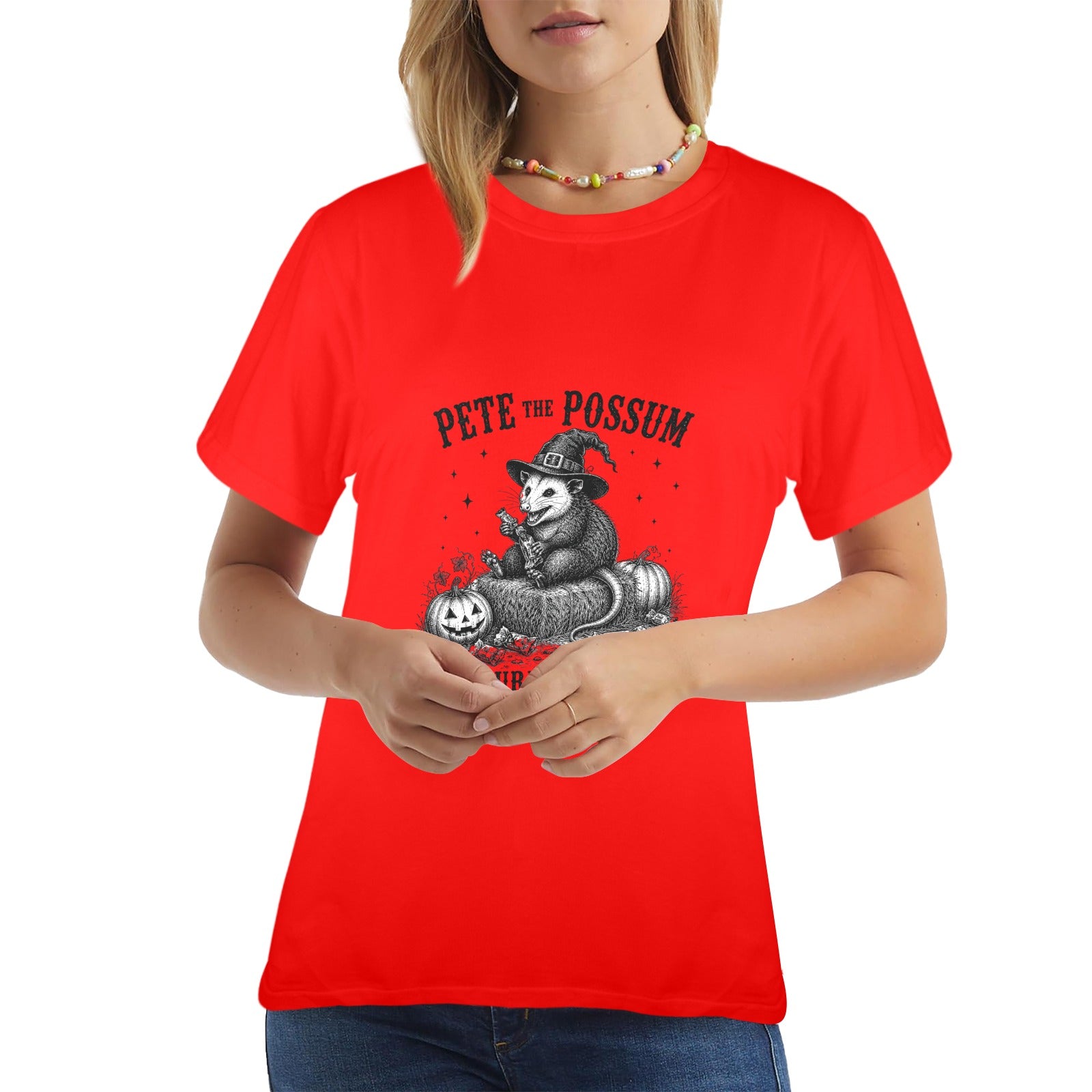 Wolf Hill Ranch Presents: Pete the Possum Halloween Tee ladies